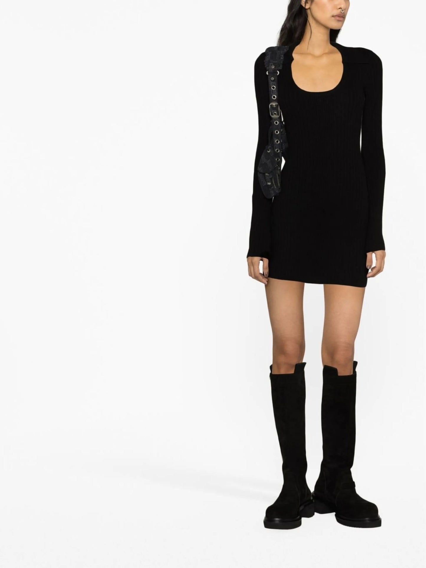 Farfalle cashmere minidress