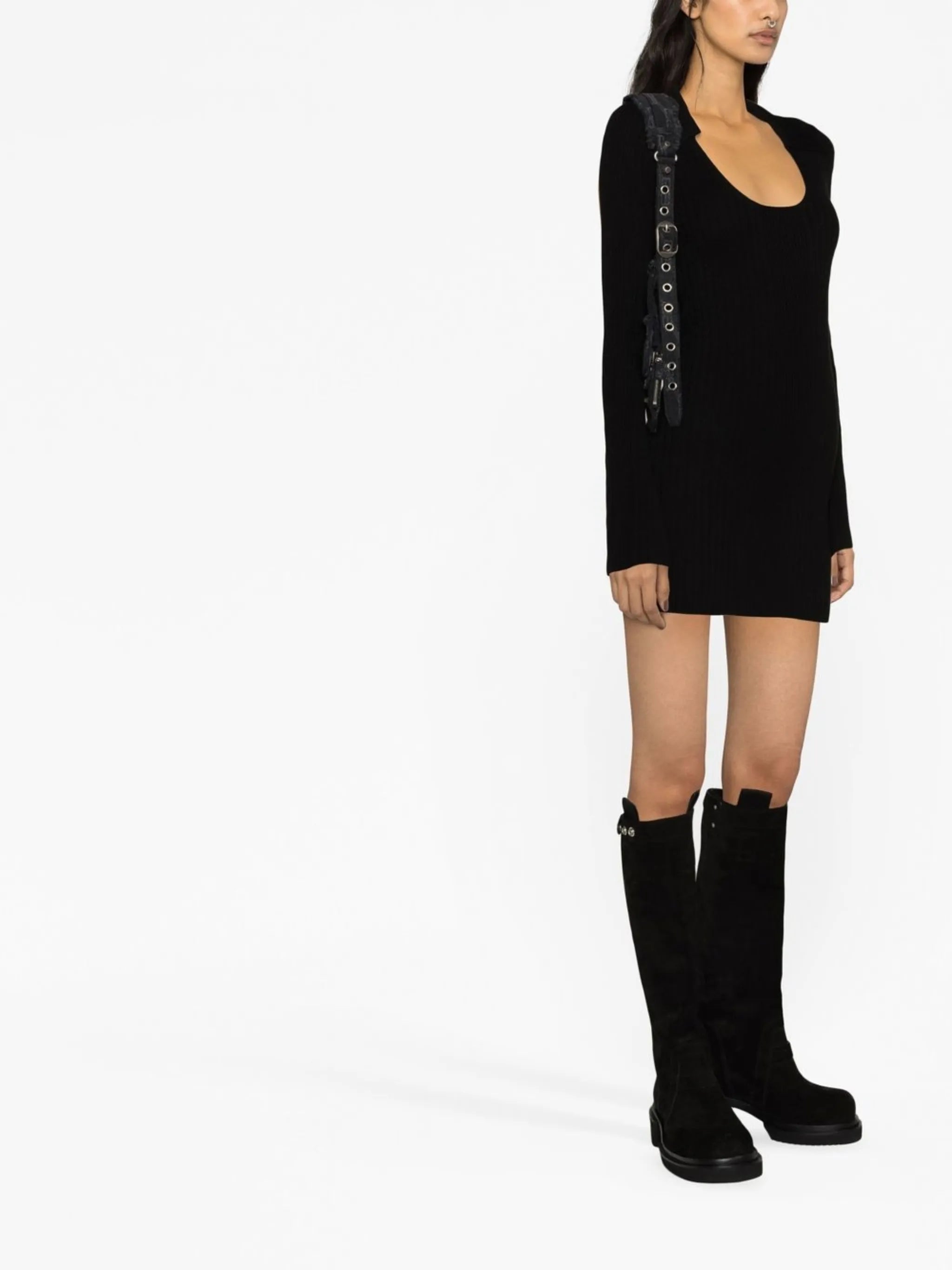 Farfalle cashmere minidress