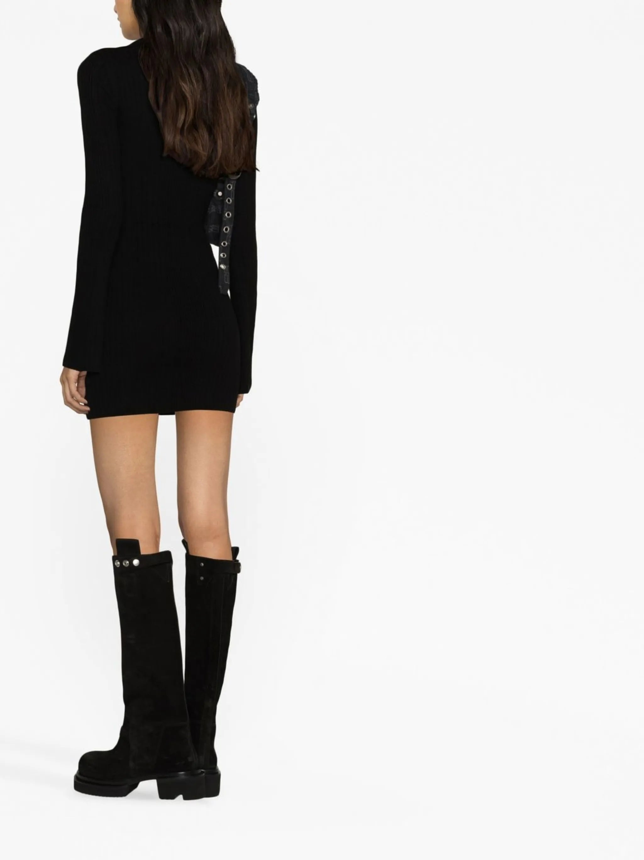 Farfalle cashmere minidress