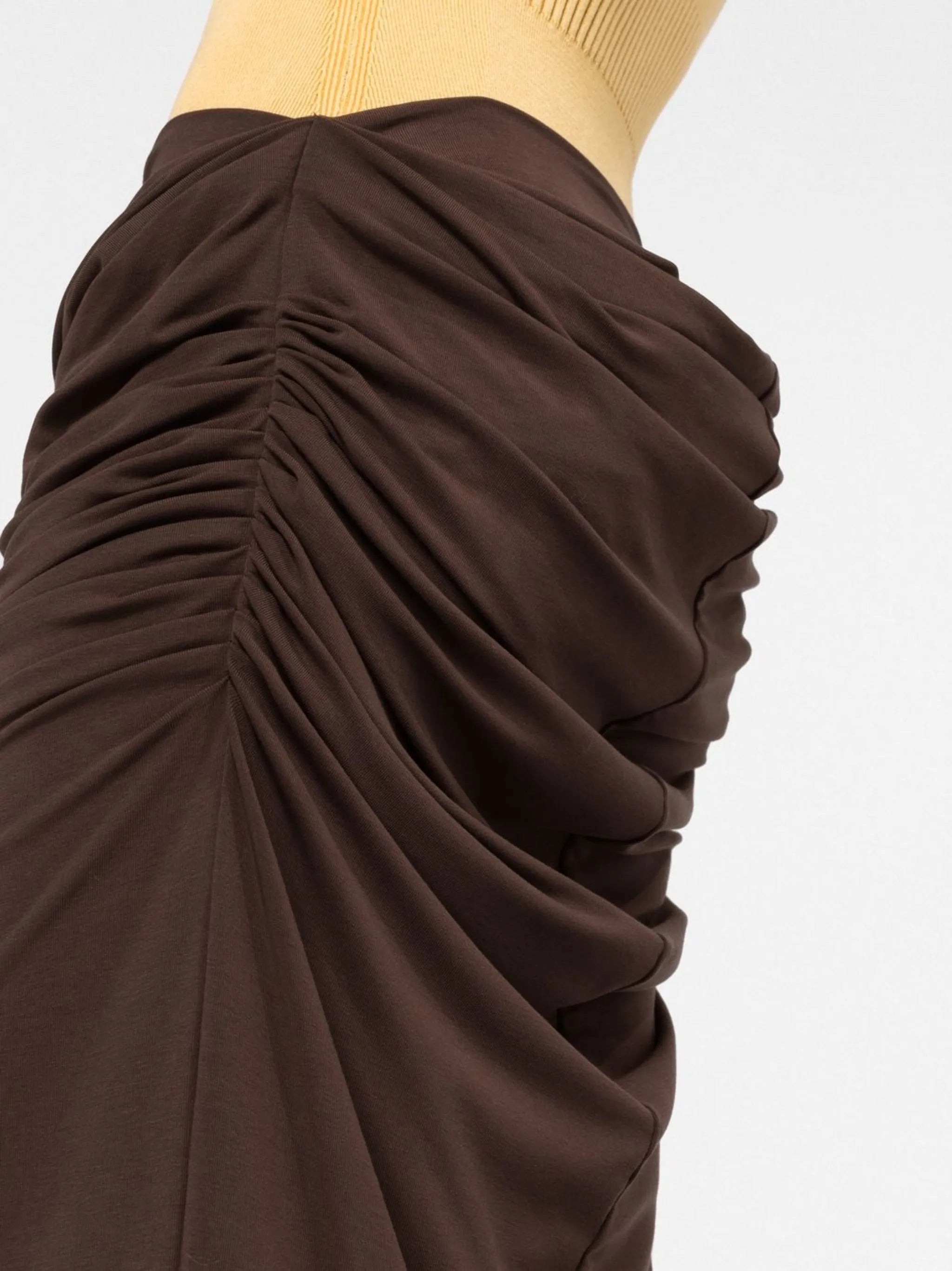 draped-front maxi skirt