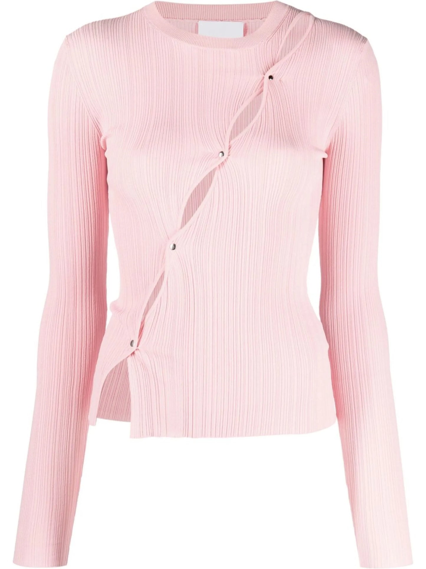long-sleeve knitted top