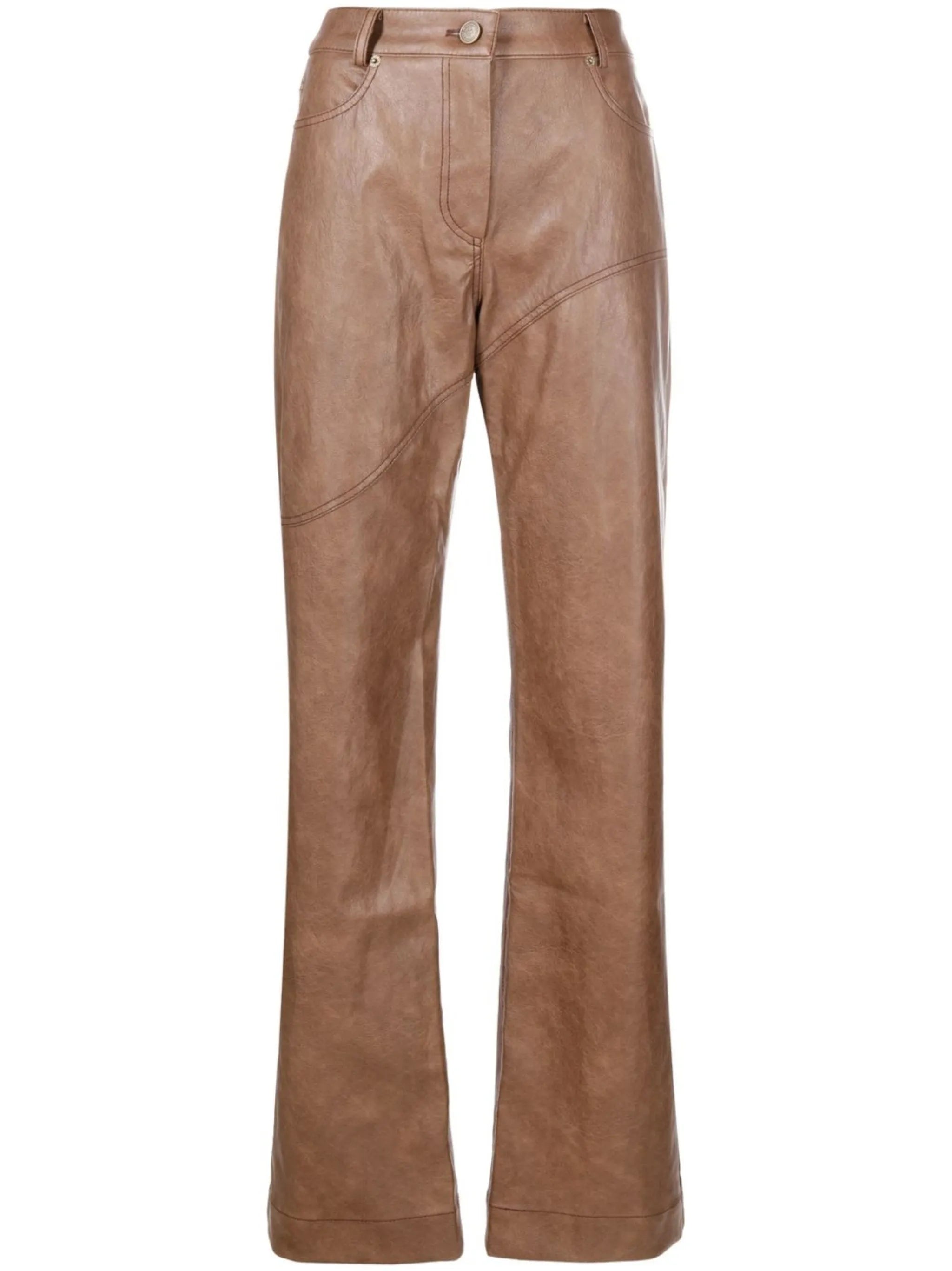 Laney wide-leg vegan leather trousers
