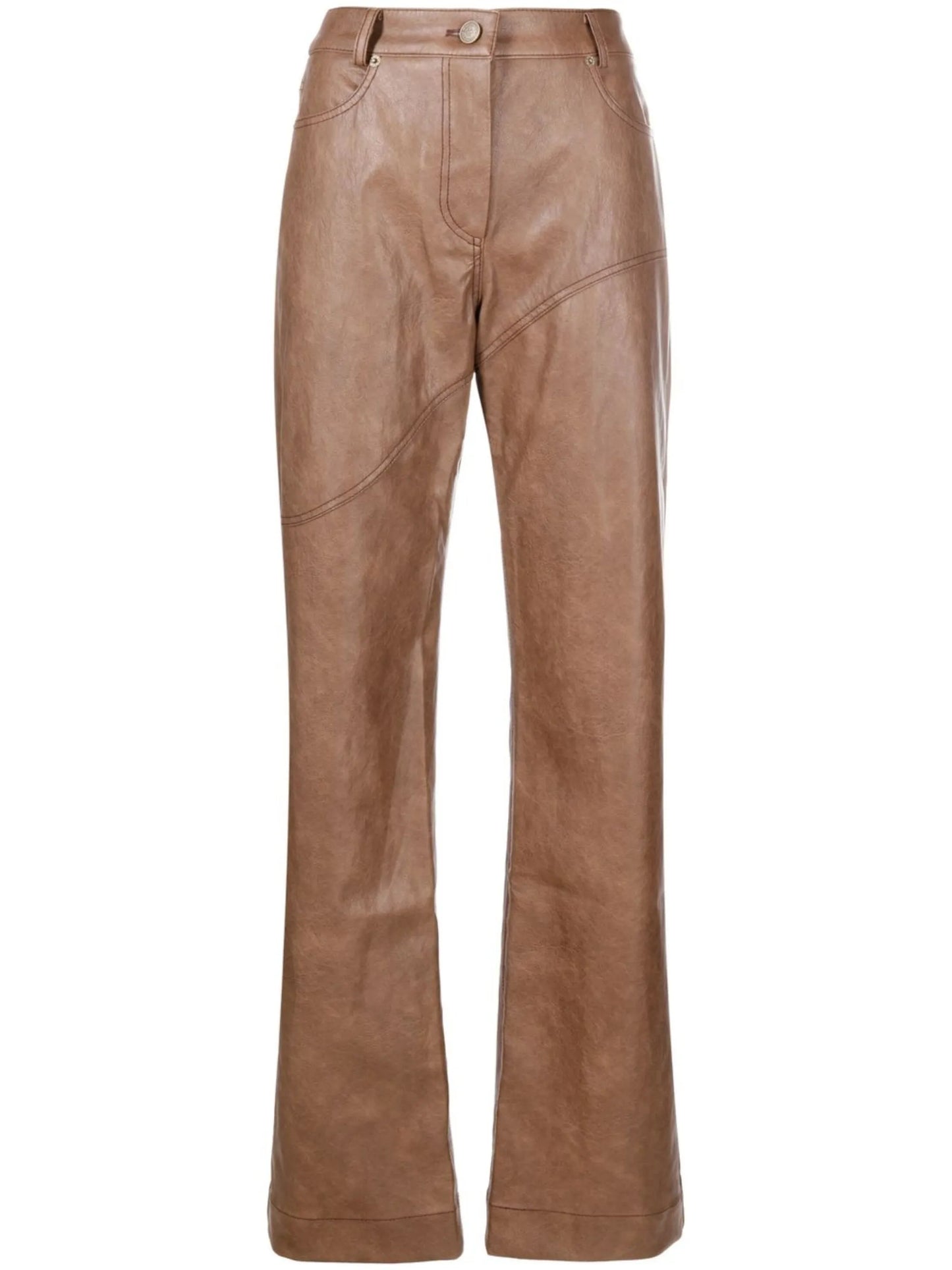 Laney wide-leg vegan leather trousers