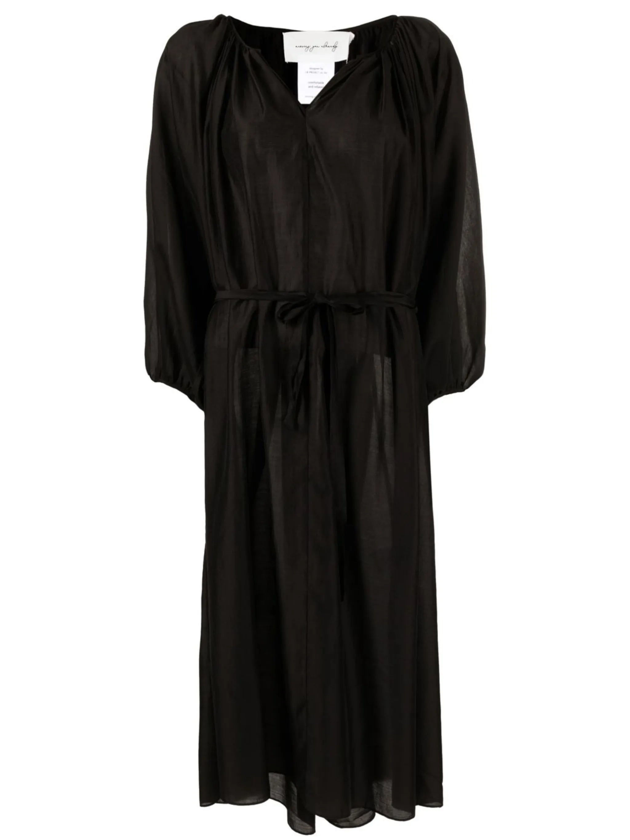 V-neck midi dress
