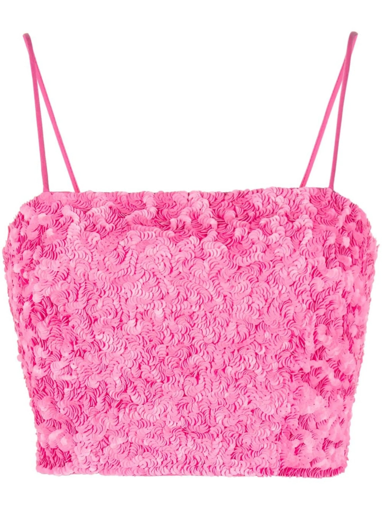 Evelyn sequin-embellished cropped top