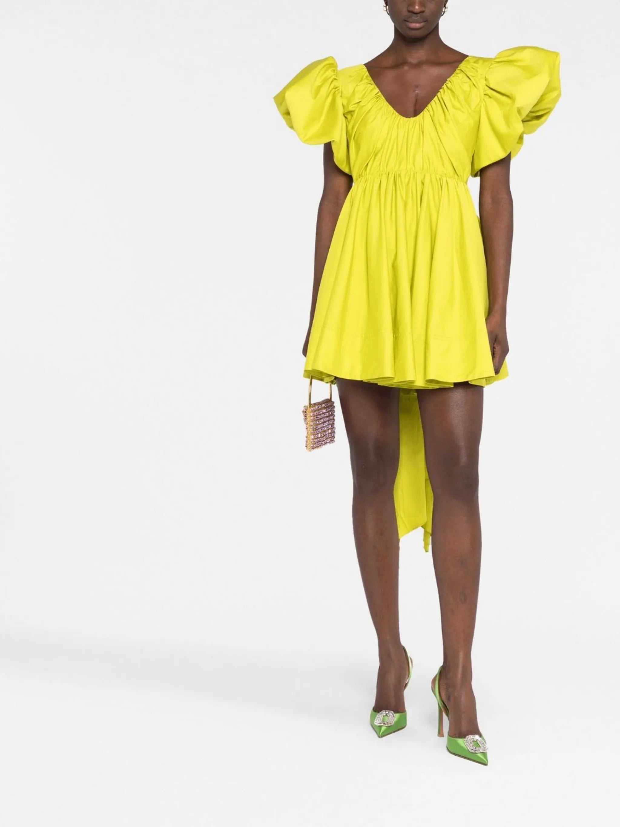 Gretta bow-embellished minidress