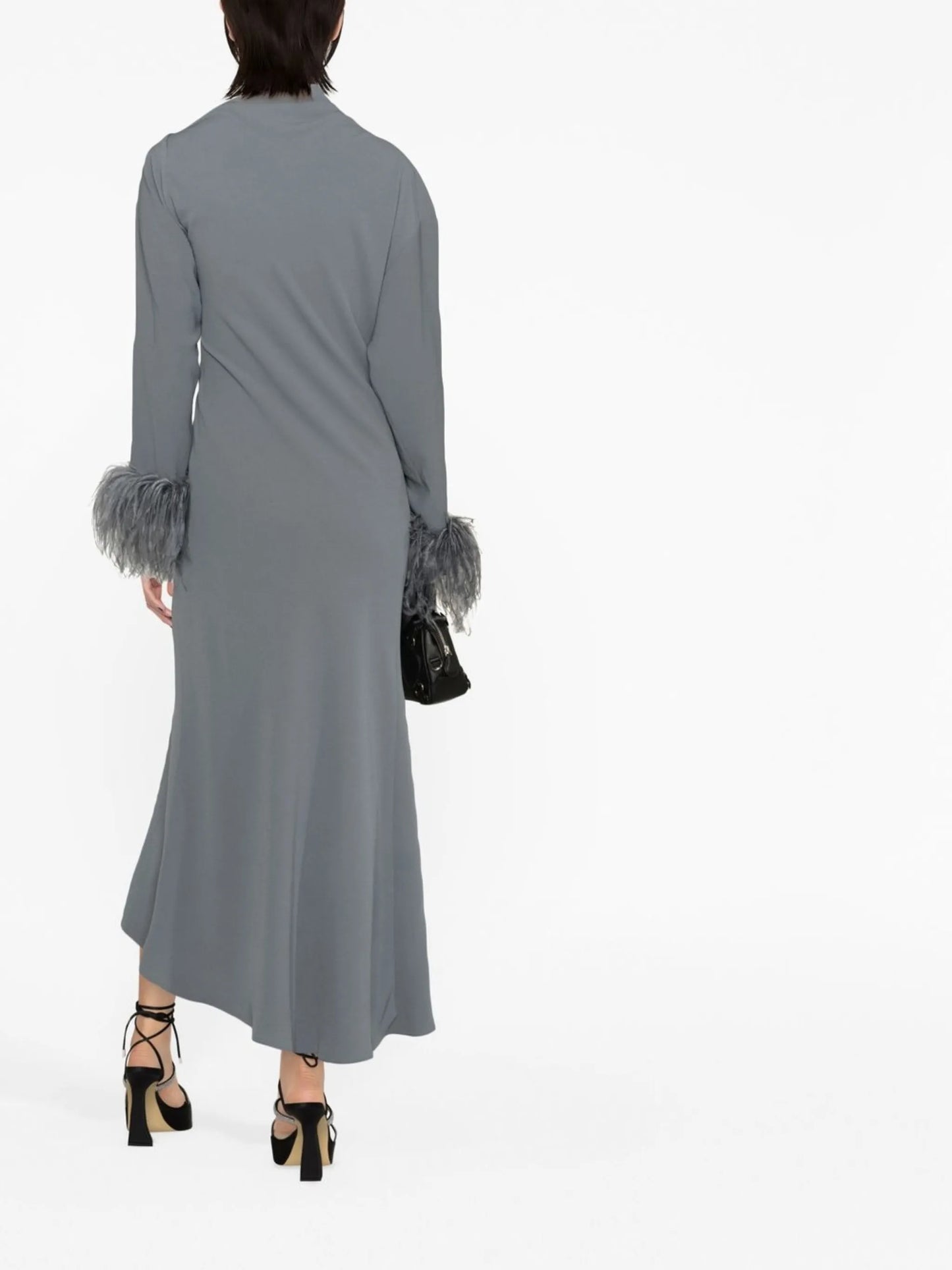 Adelaide feather-trim dress
