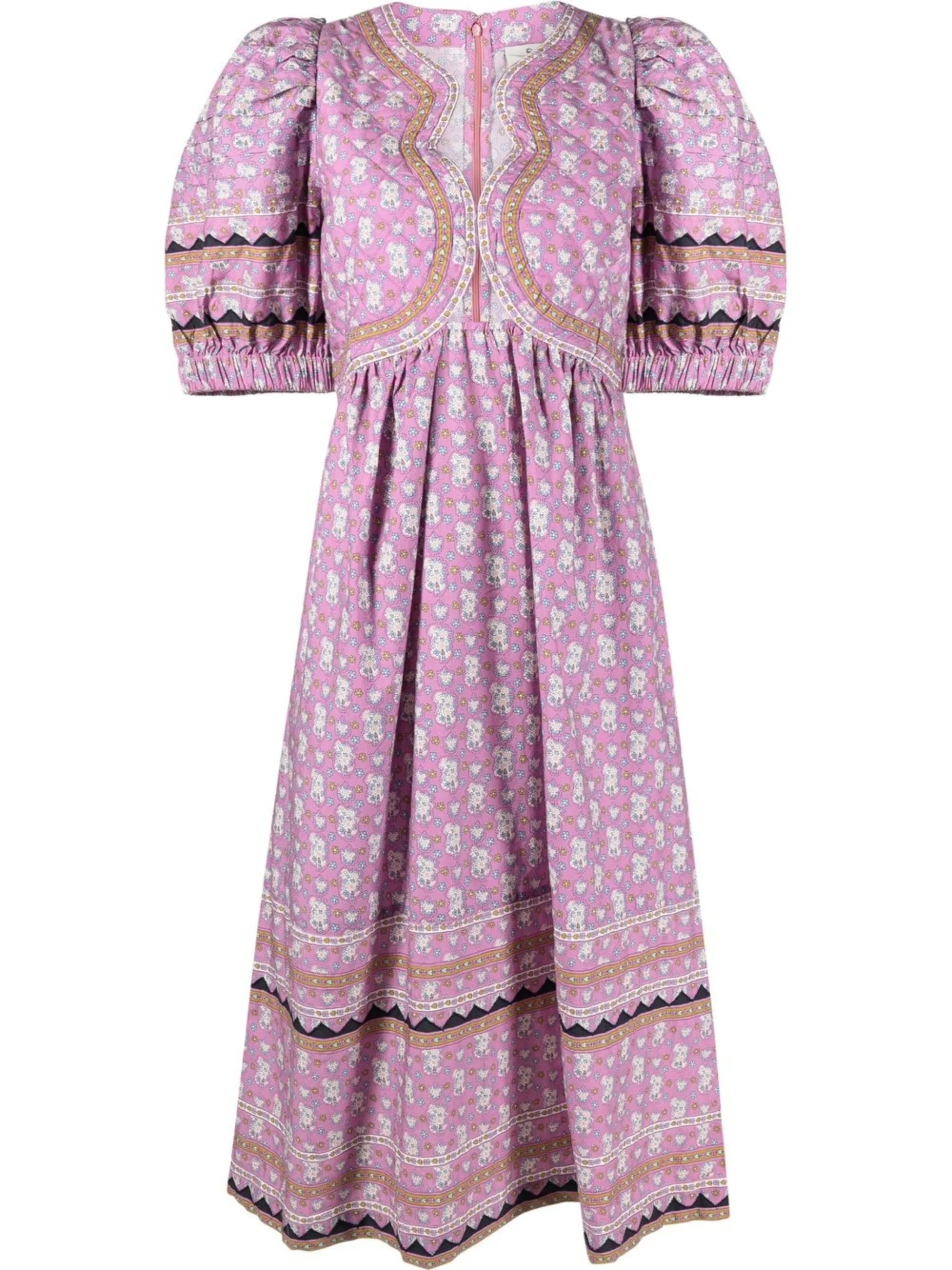 Perry patterned midi dress