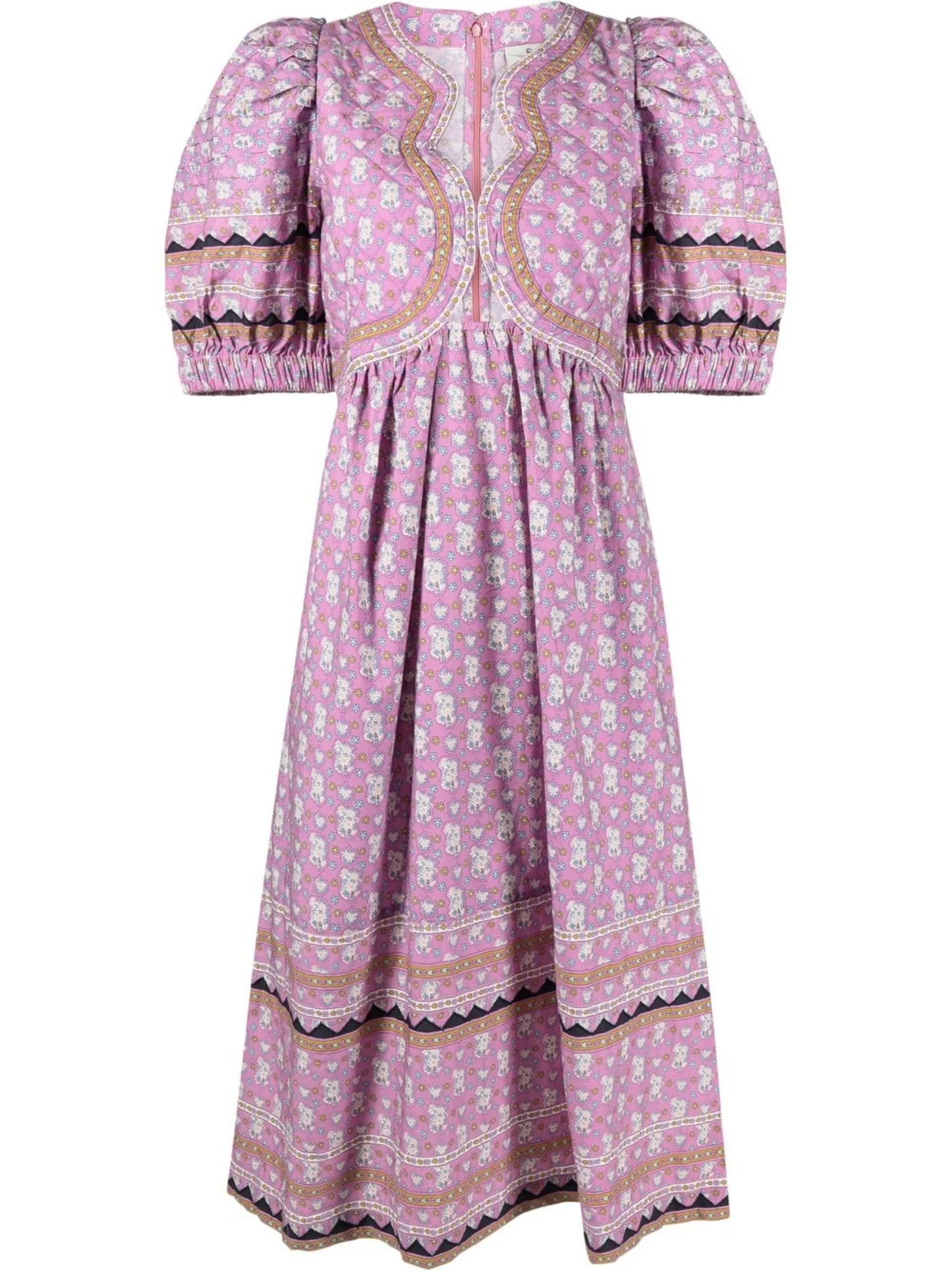 Perry patterned midi dress