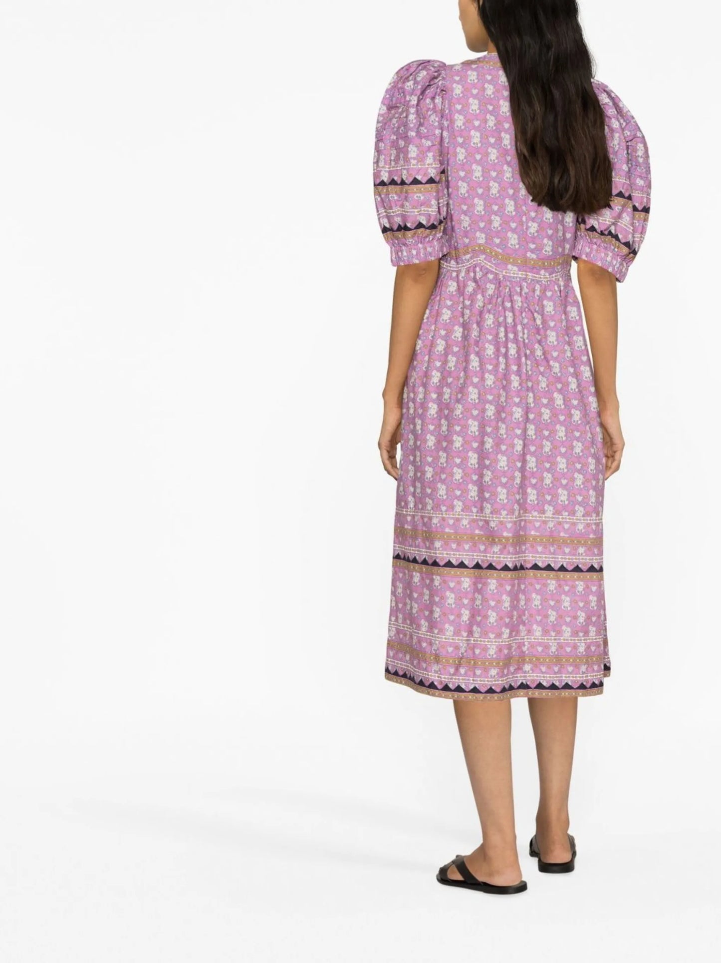 Perry patterned midi dress