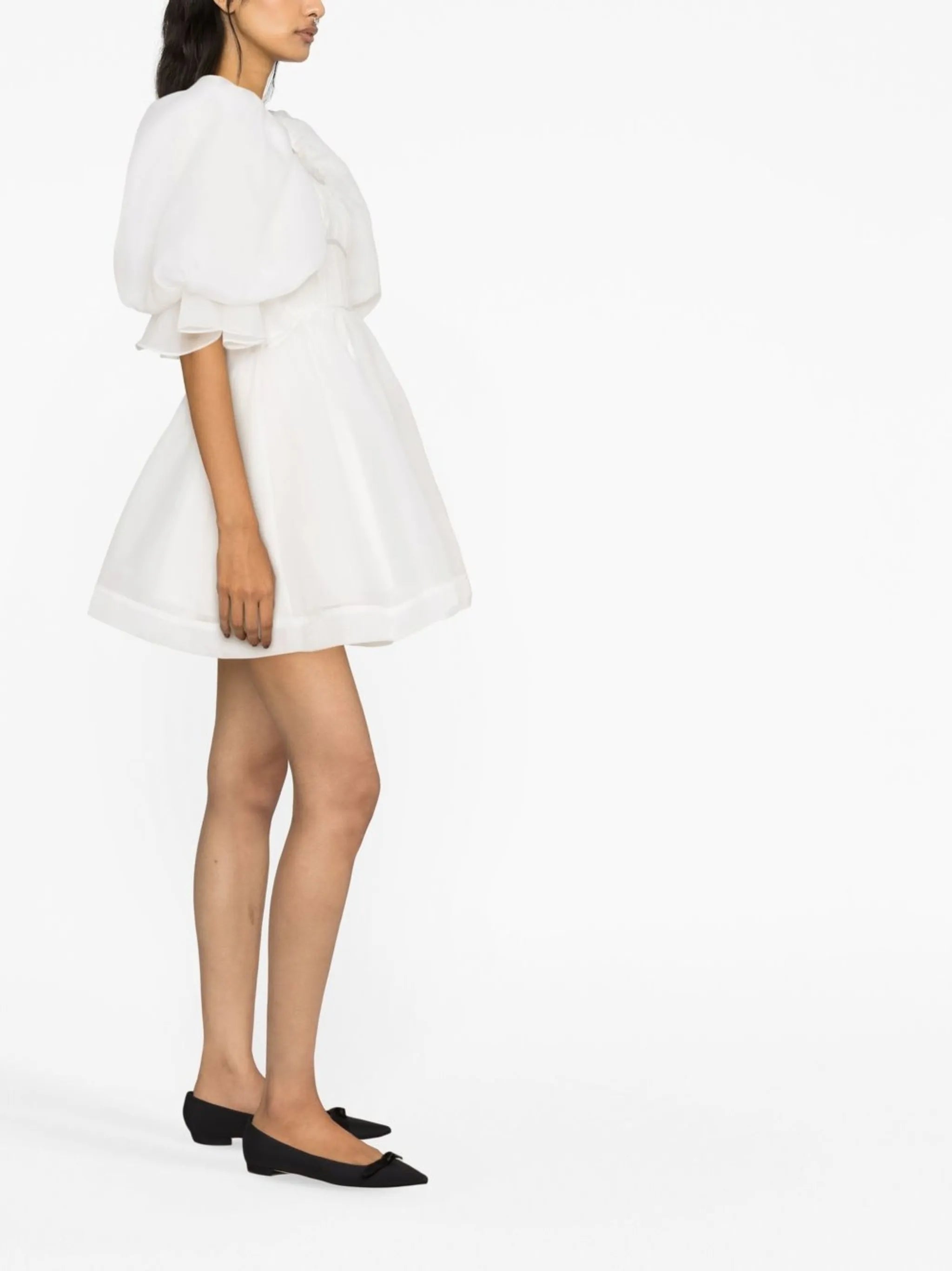 short-sleeve A-line dress