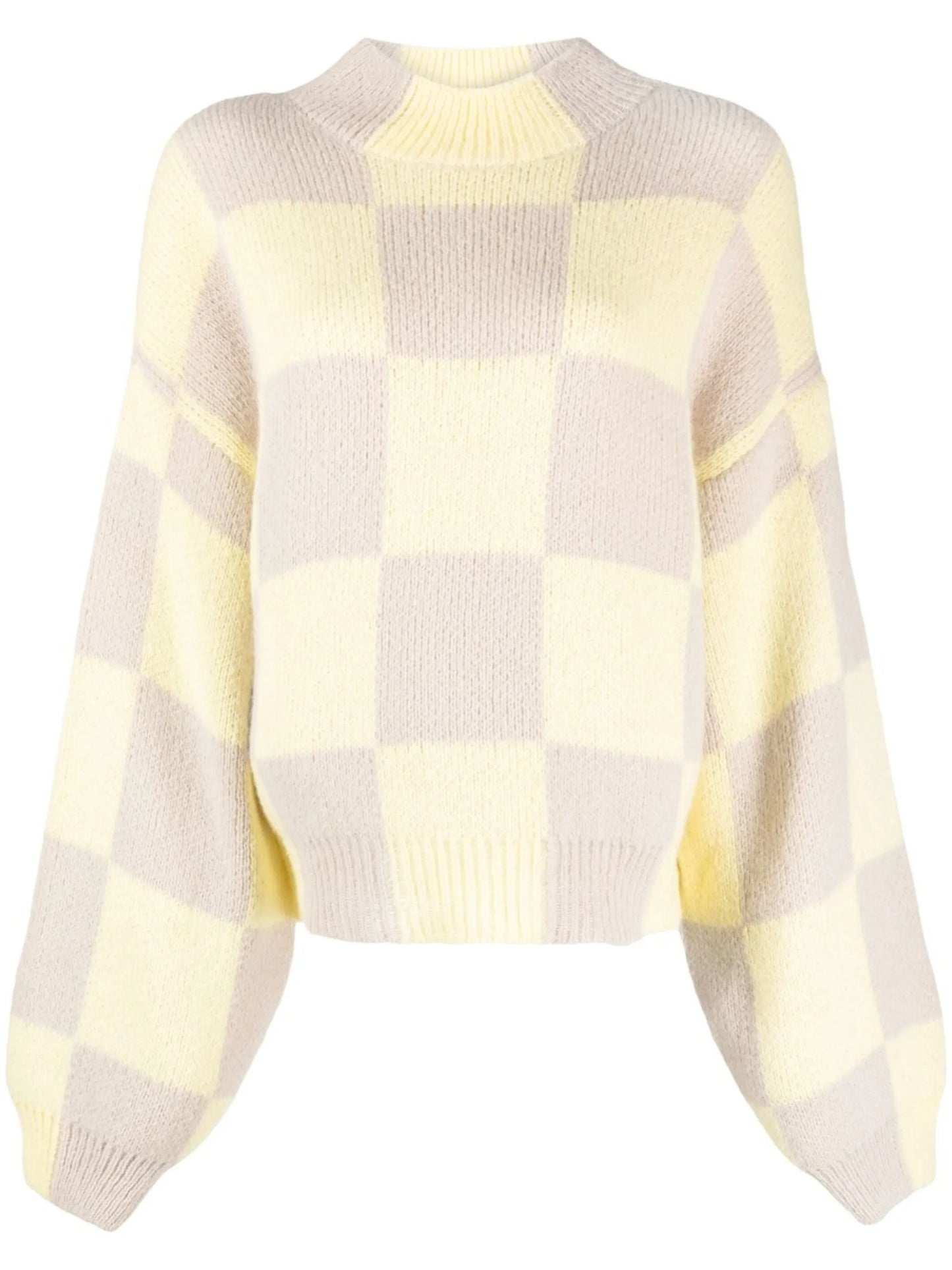 check-pattern long-sleeve jumper