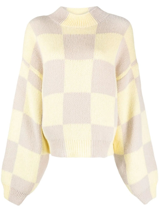 check-pattern long-sleeve jumper