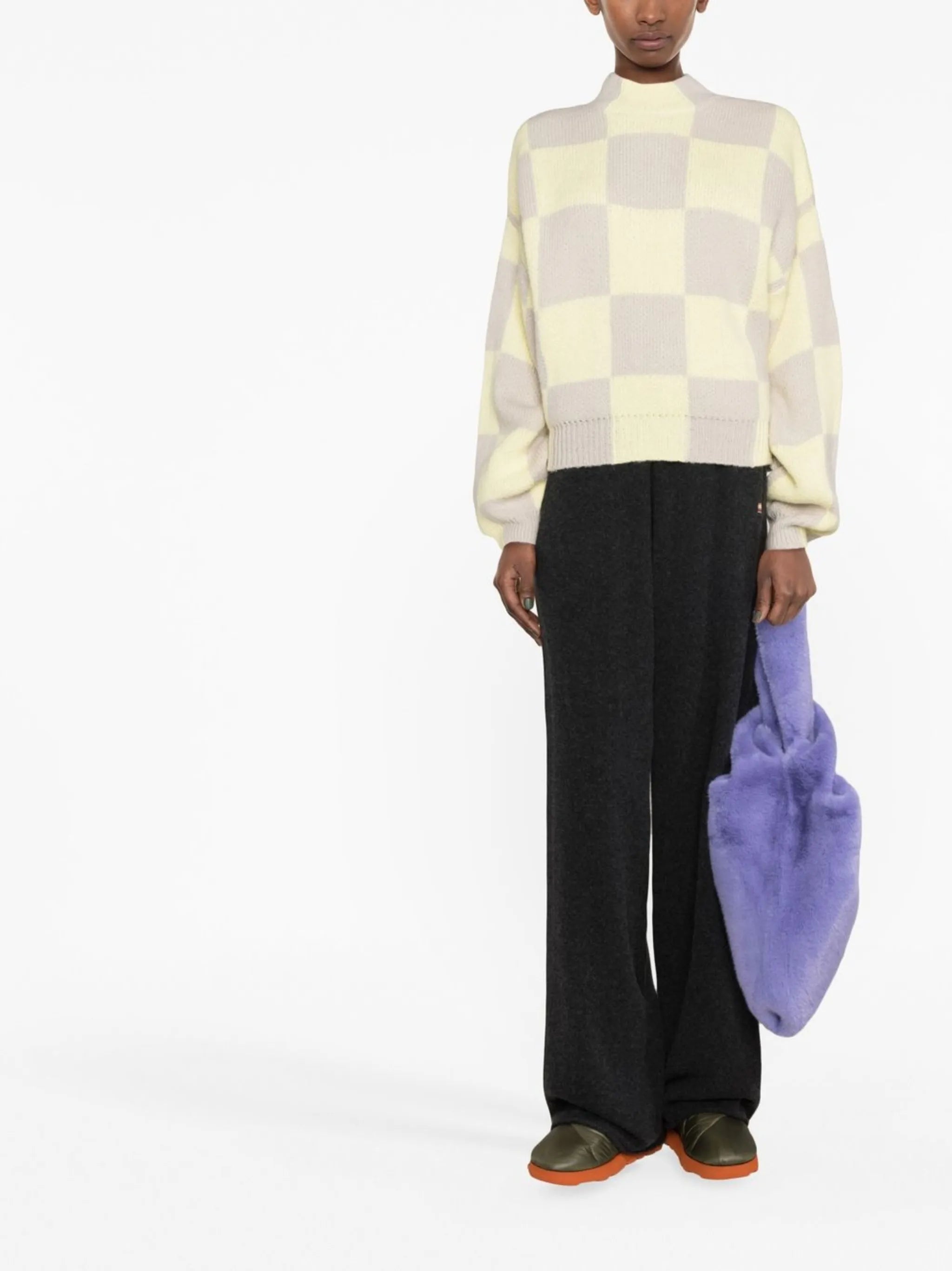 check-pattern long-sleeve jumper