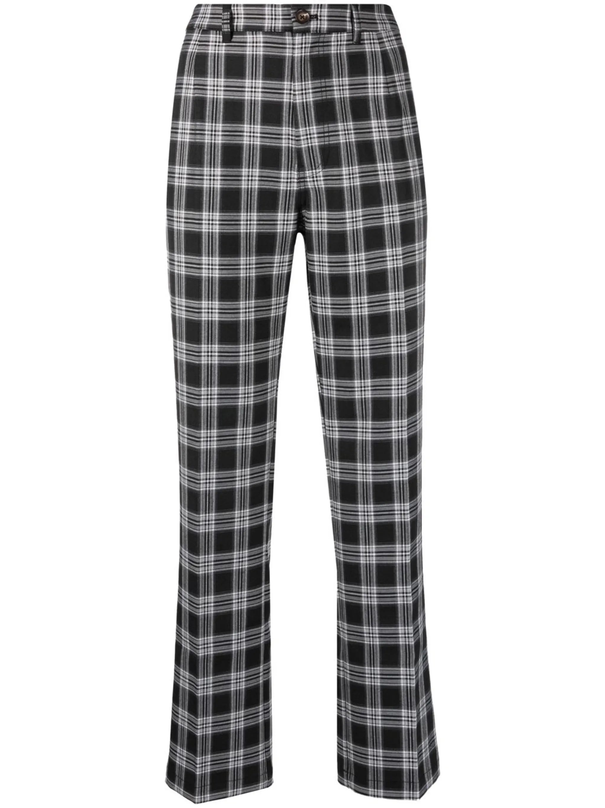 Franklin check cropped trousers