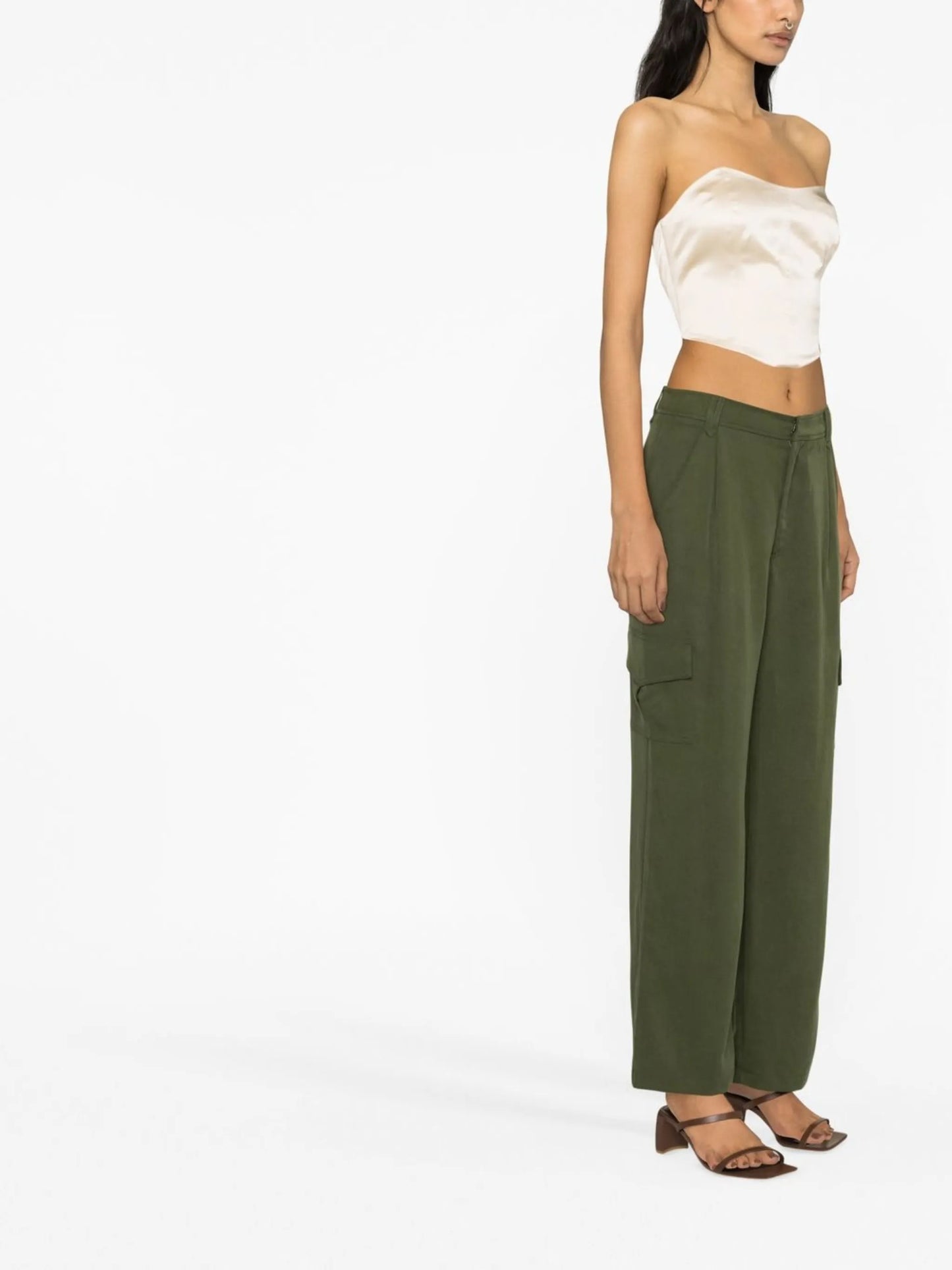 Maia cropped corset-style top
