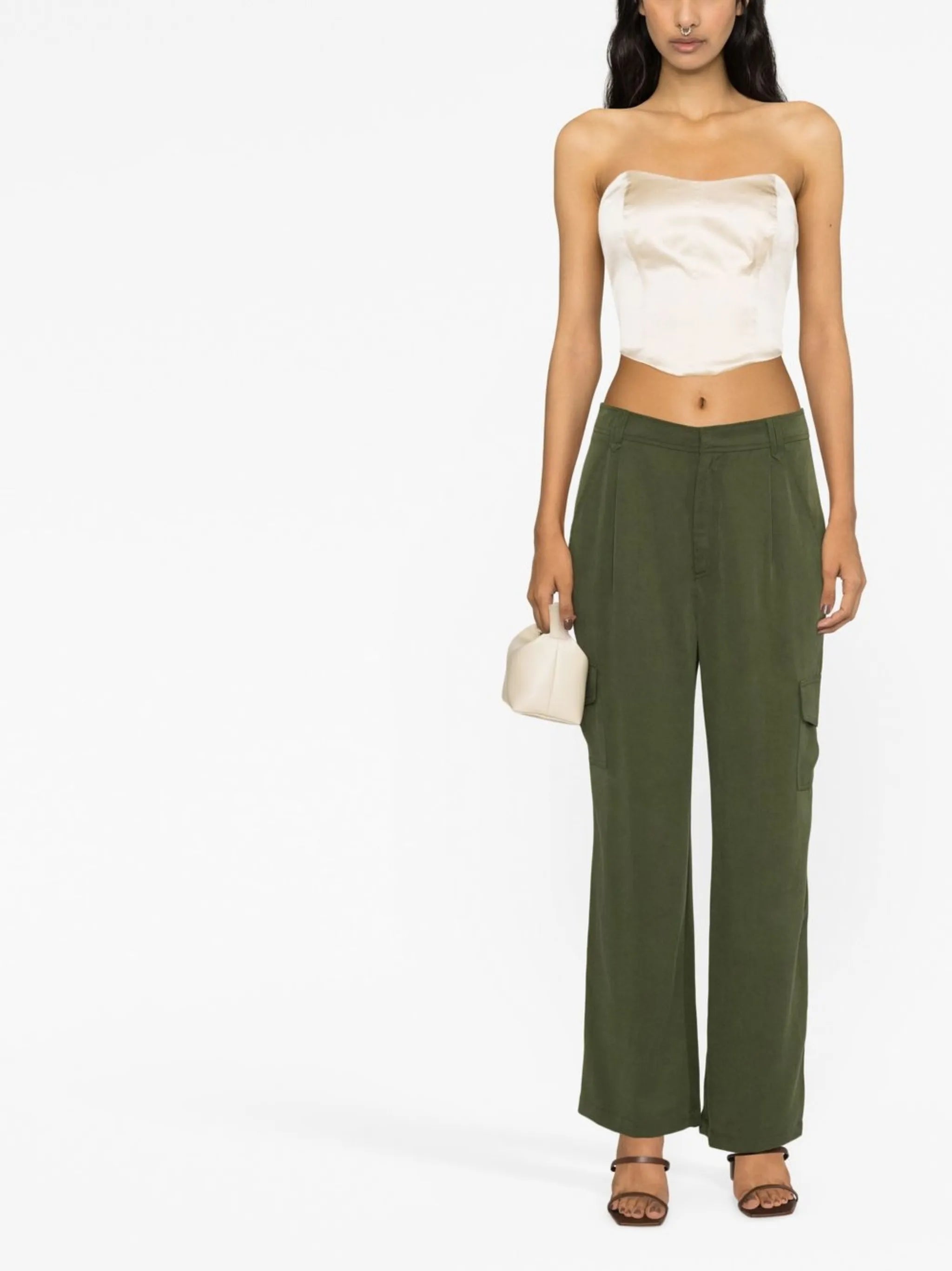 Maia cropped corset-style top