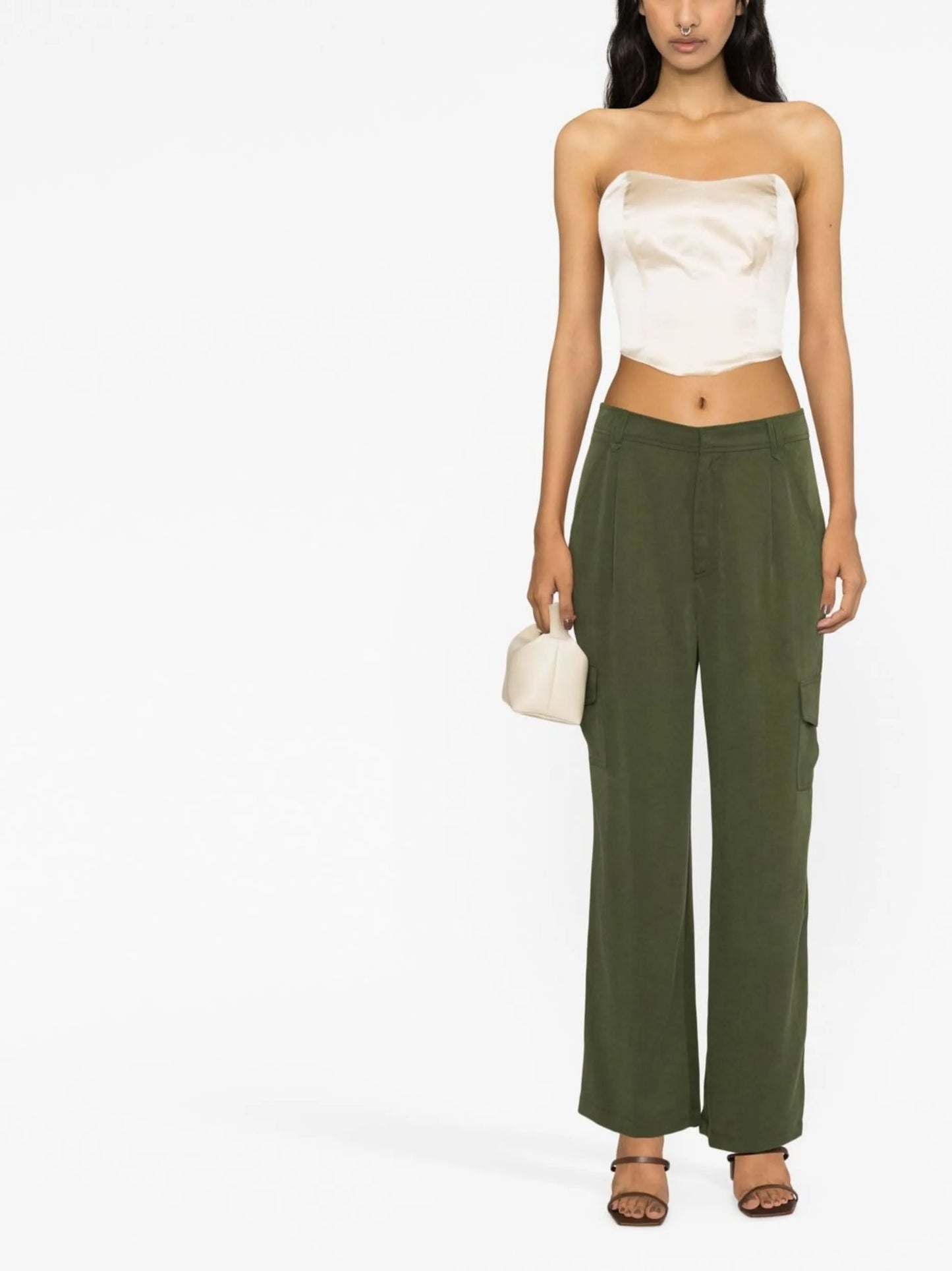 Maia cropped corset-style top