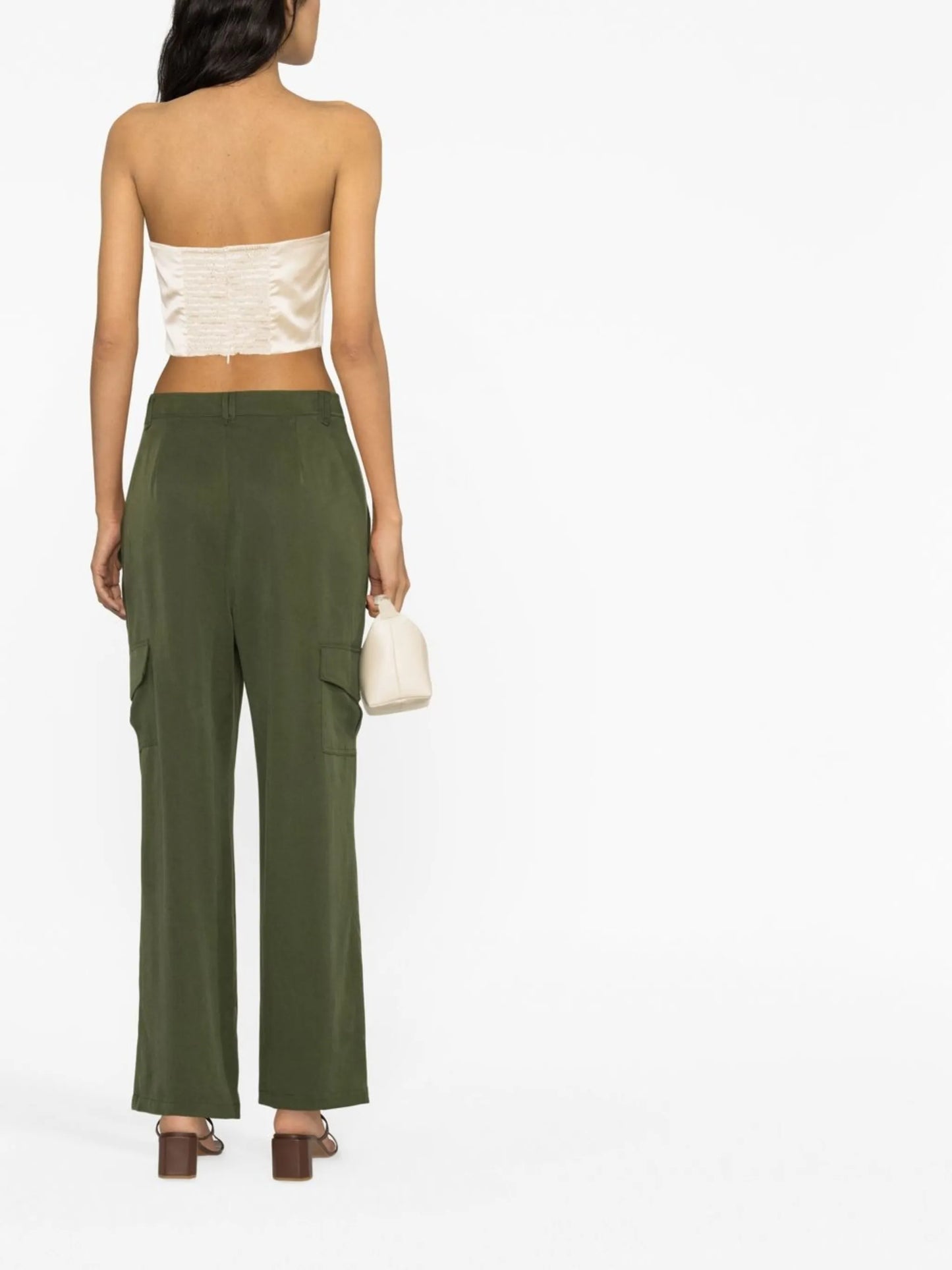 Maia cropped corset-style top