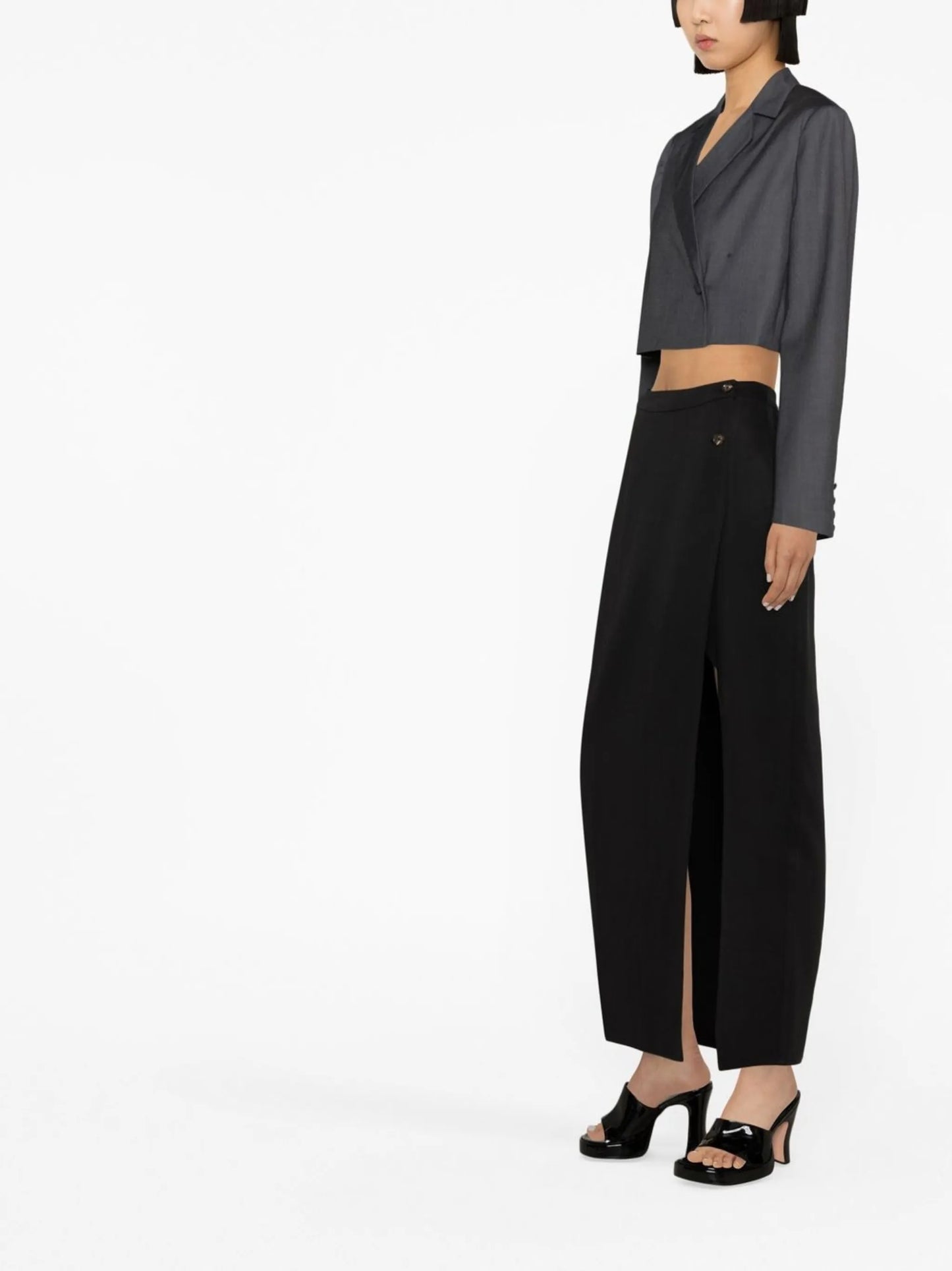 Kai wrap-design skirt