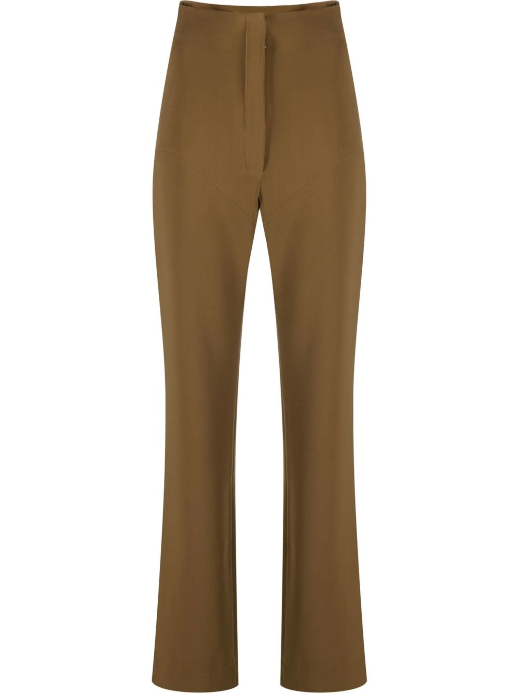 high-waisted tailored trousers