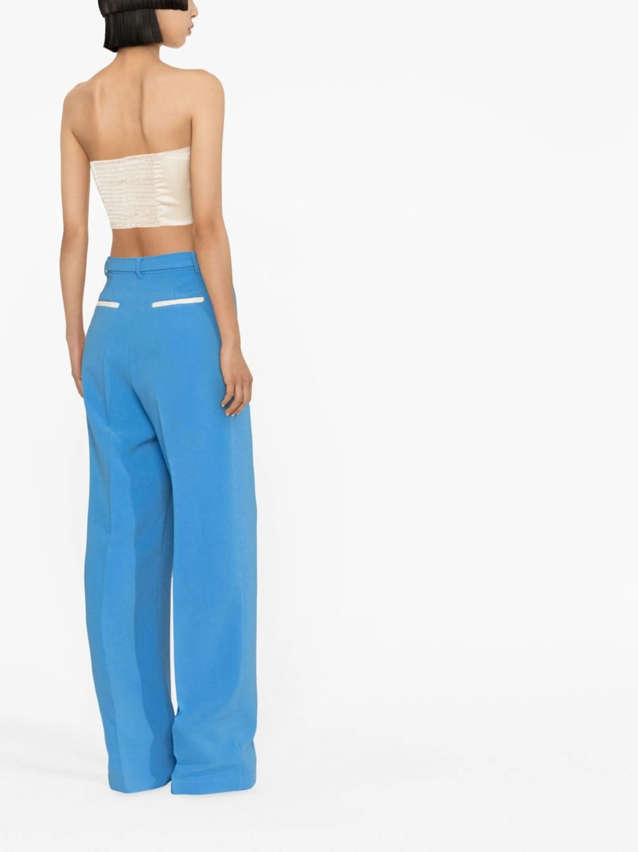 belted wide-leg trousers