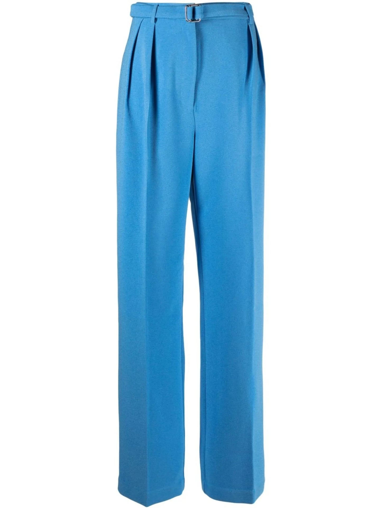 belted wide-leg trousers