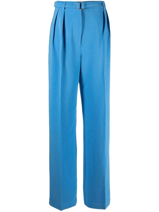 belted wide-leg trousers