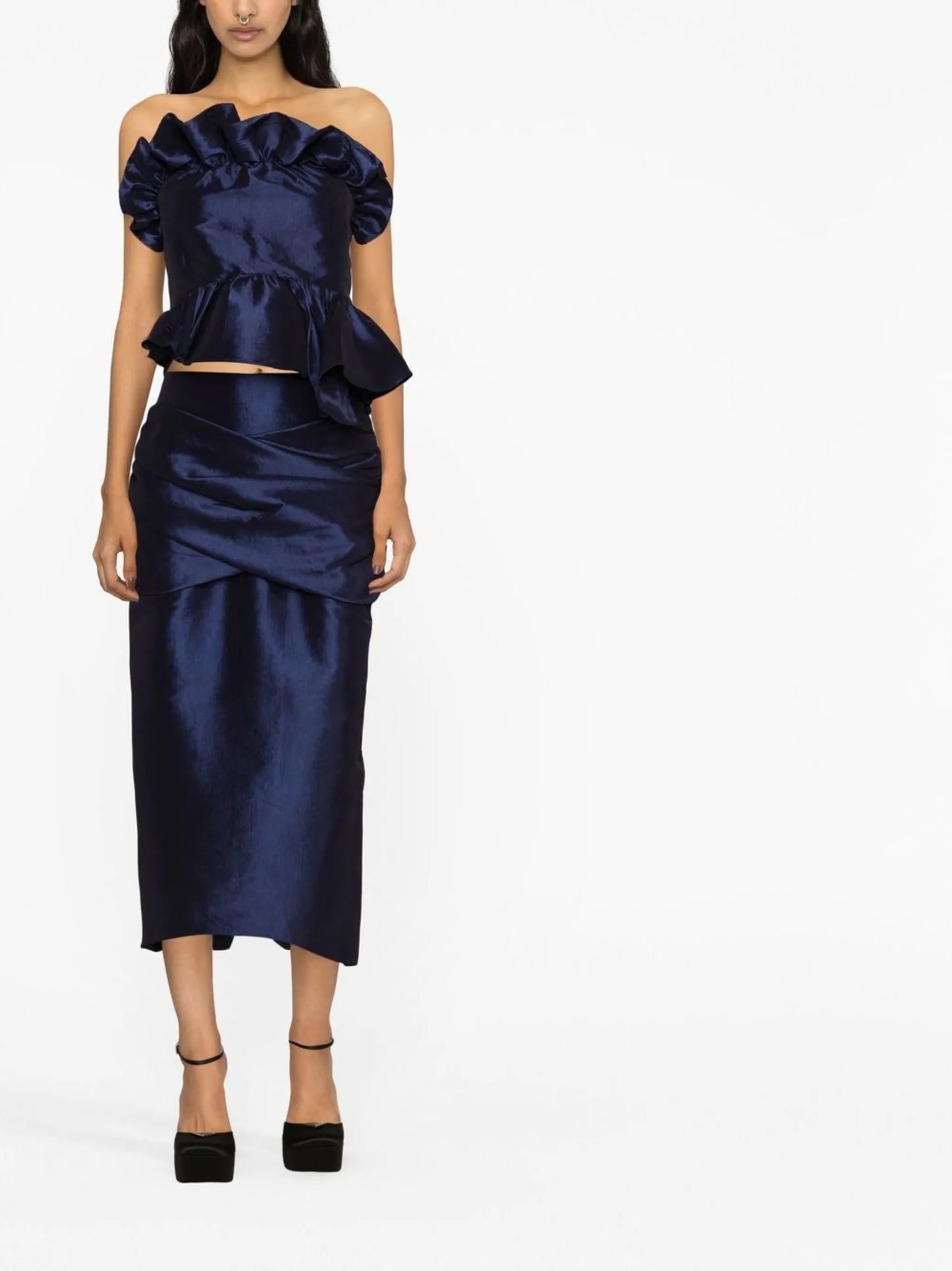 Colette taffeta pencil skirt