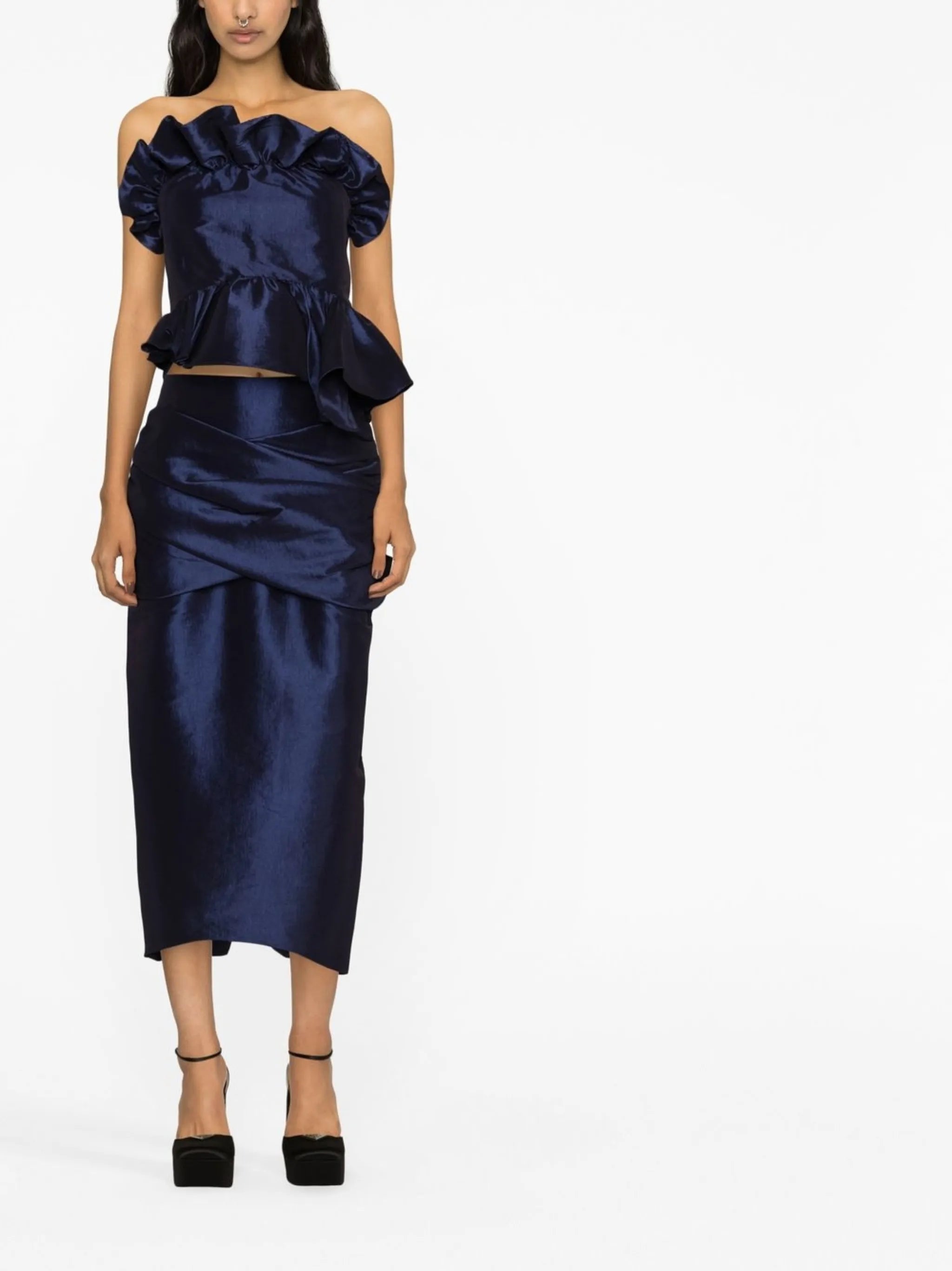 Jette taffeta strapless top