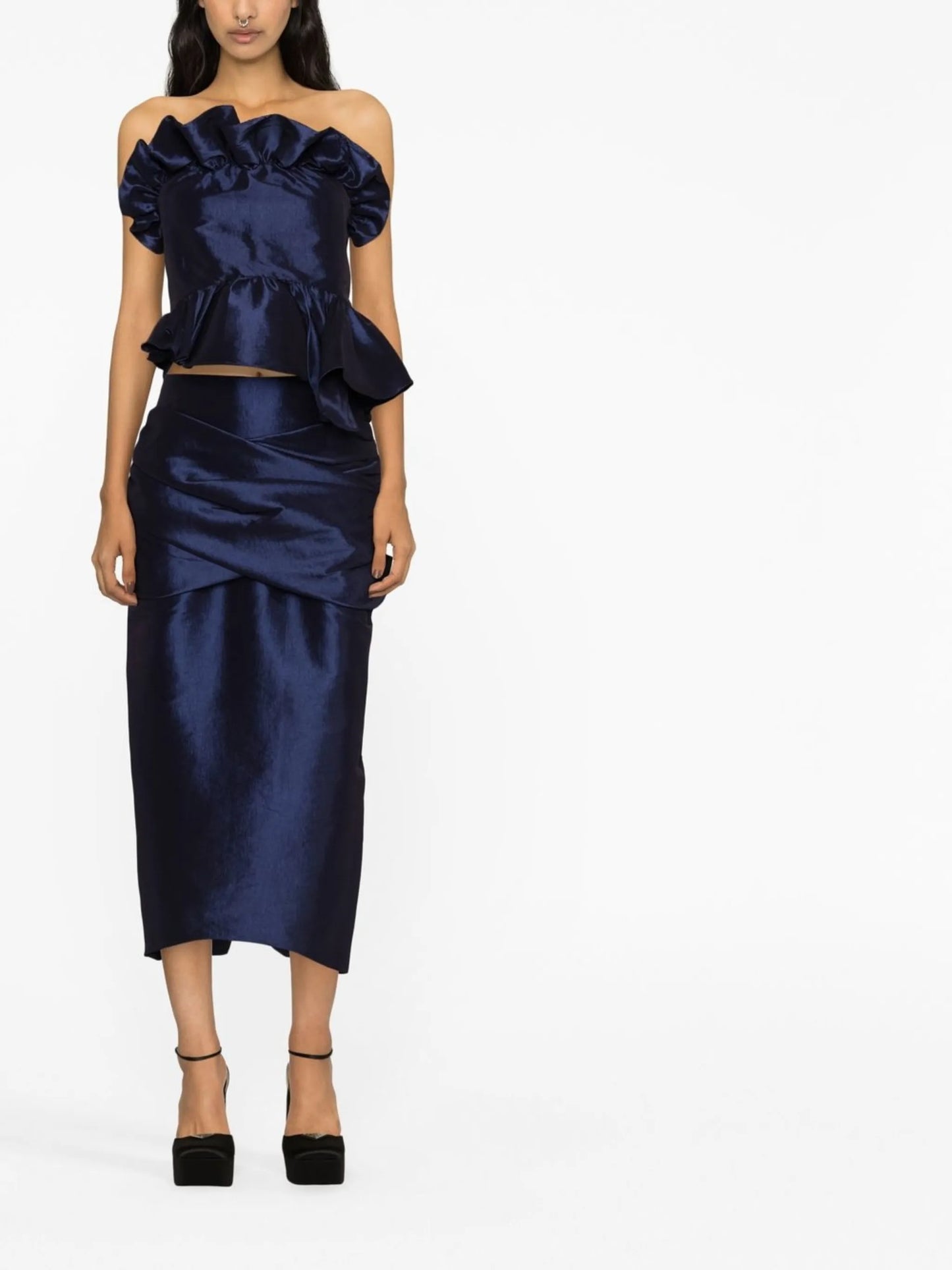 Jette taffeta strapless top