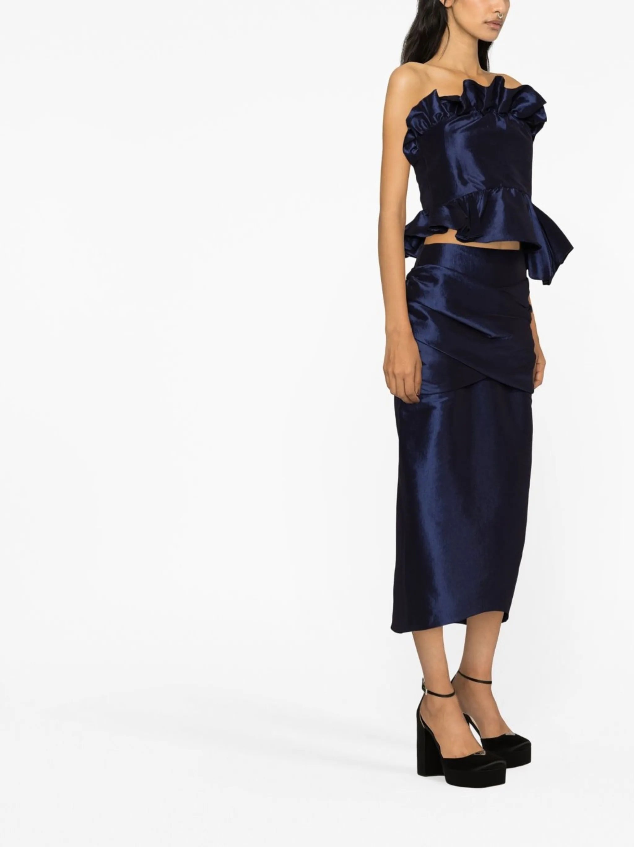 Jette taffeta strapless top