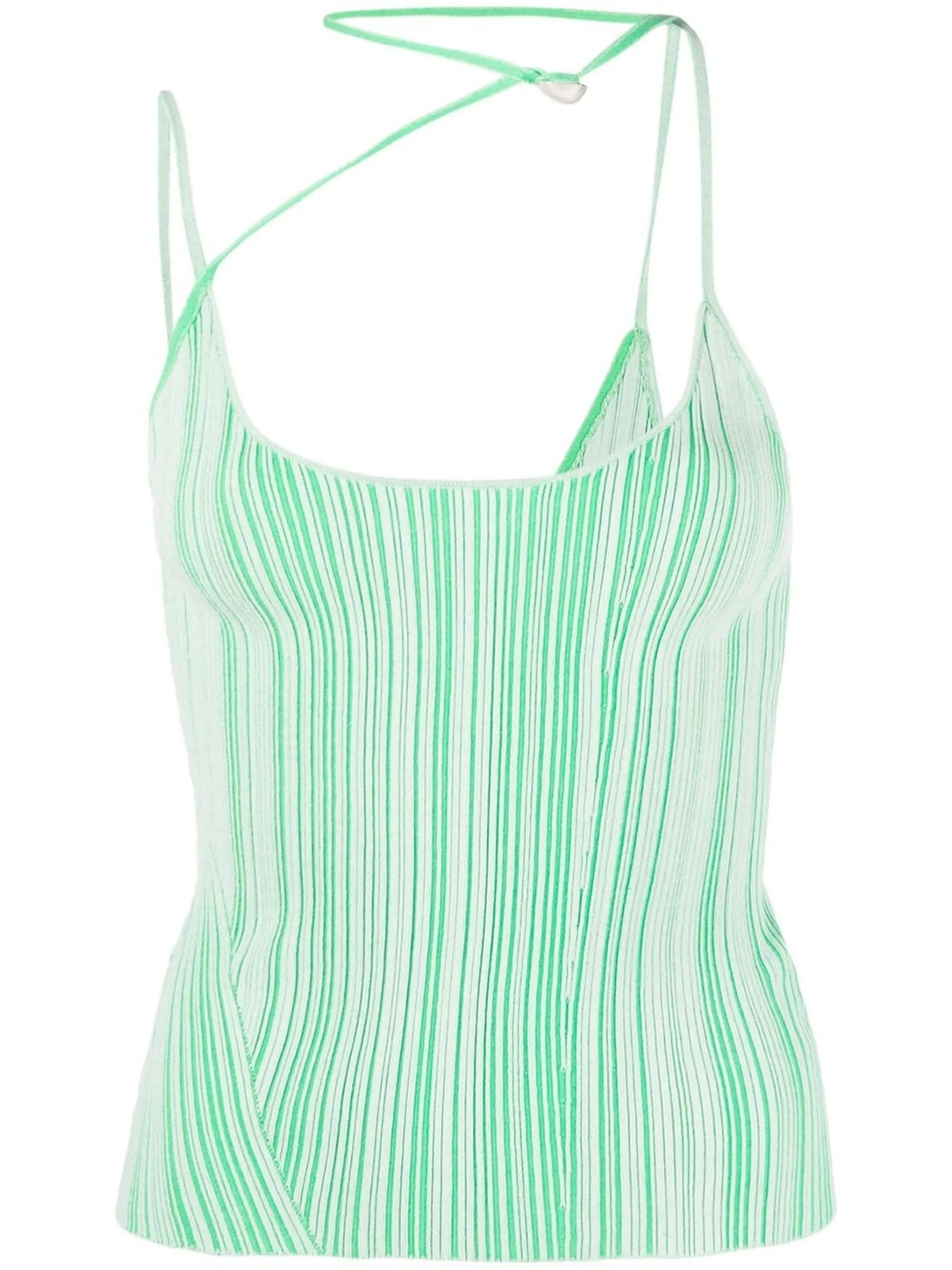 strap-detail fine-knit bodysuit