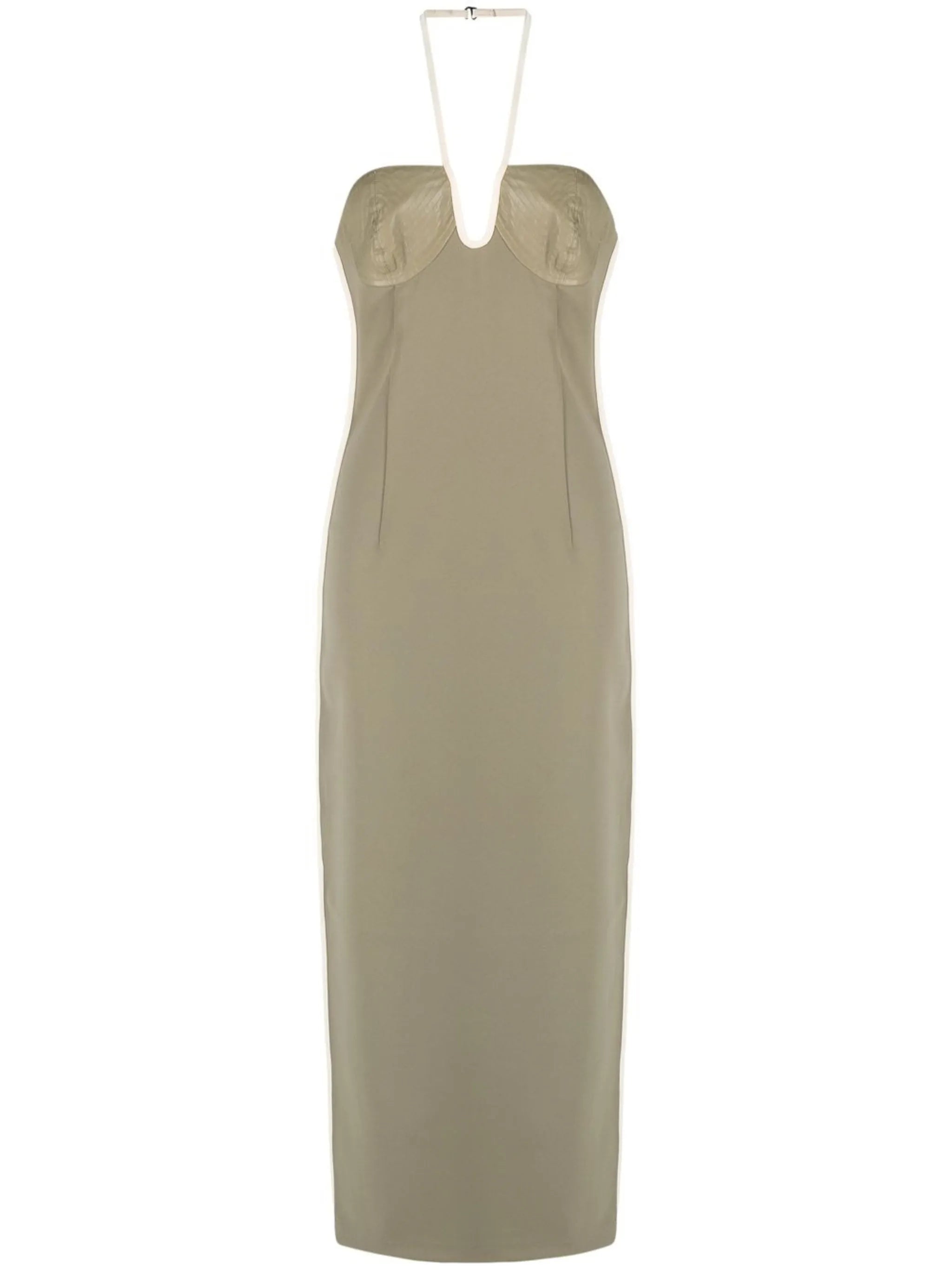 Nassia seam-detail halterneck midi dress