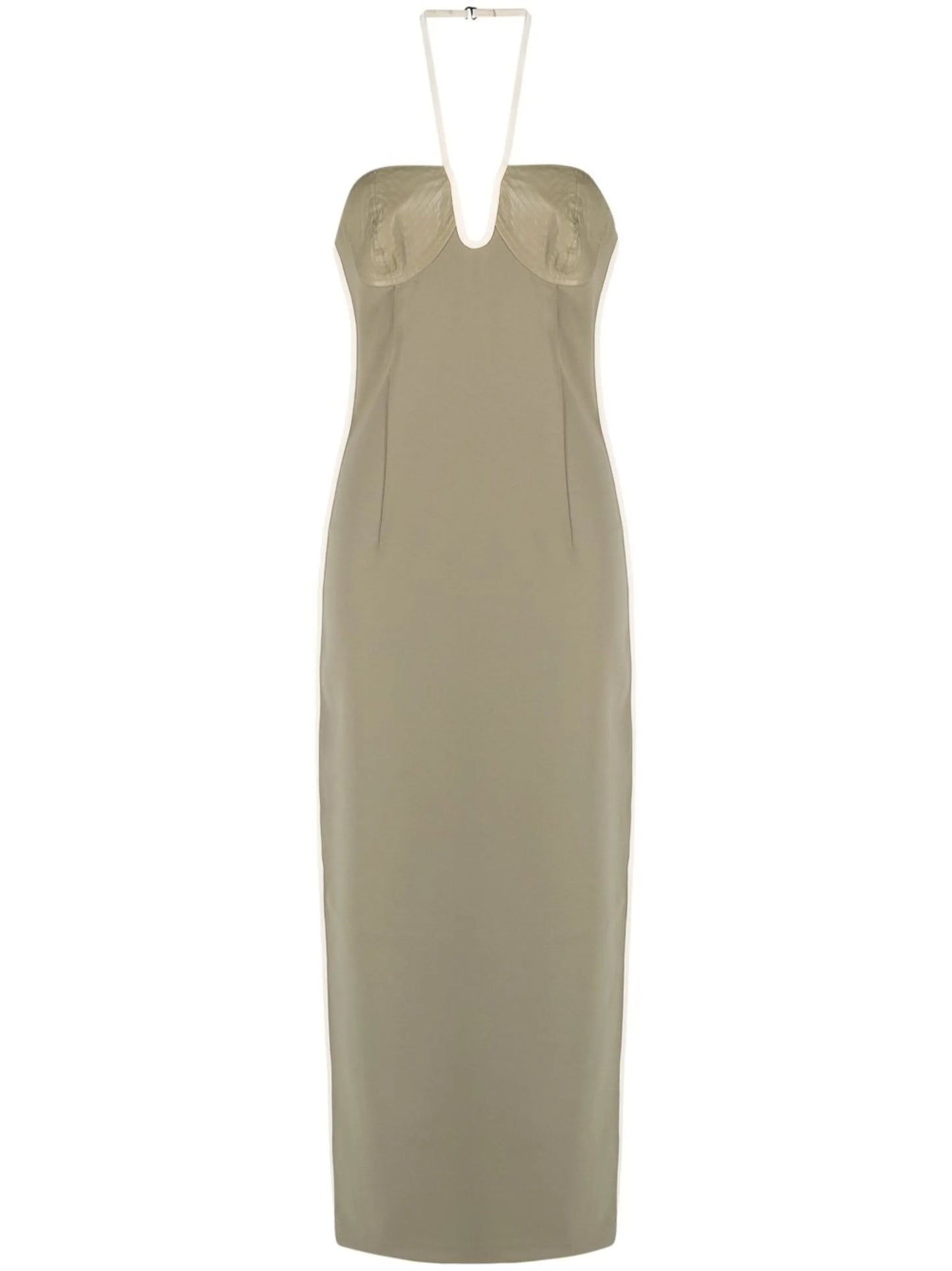 Nassia seam-detail halterneck midi dress