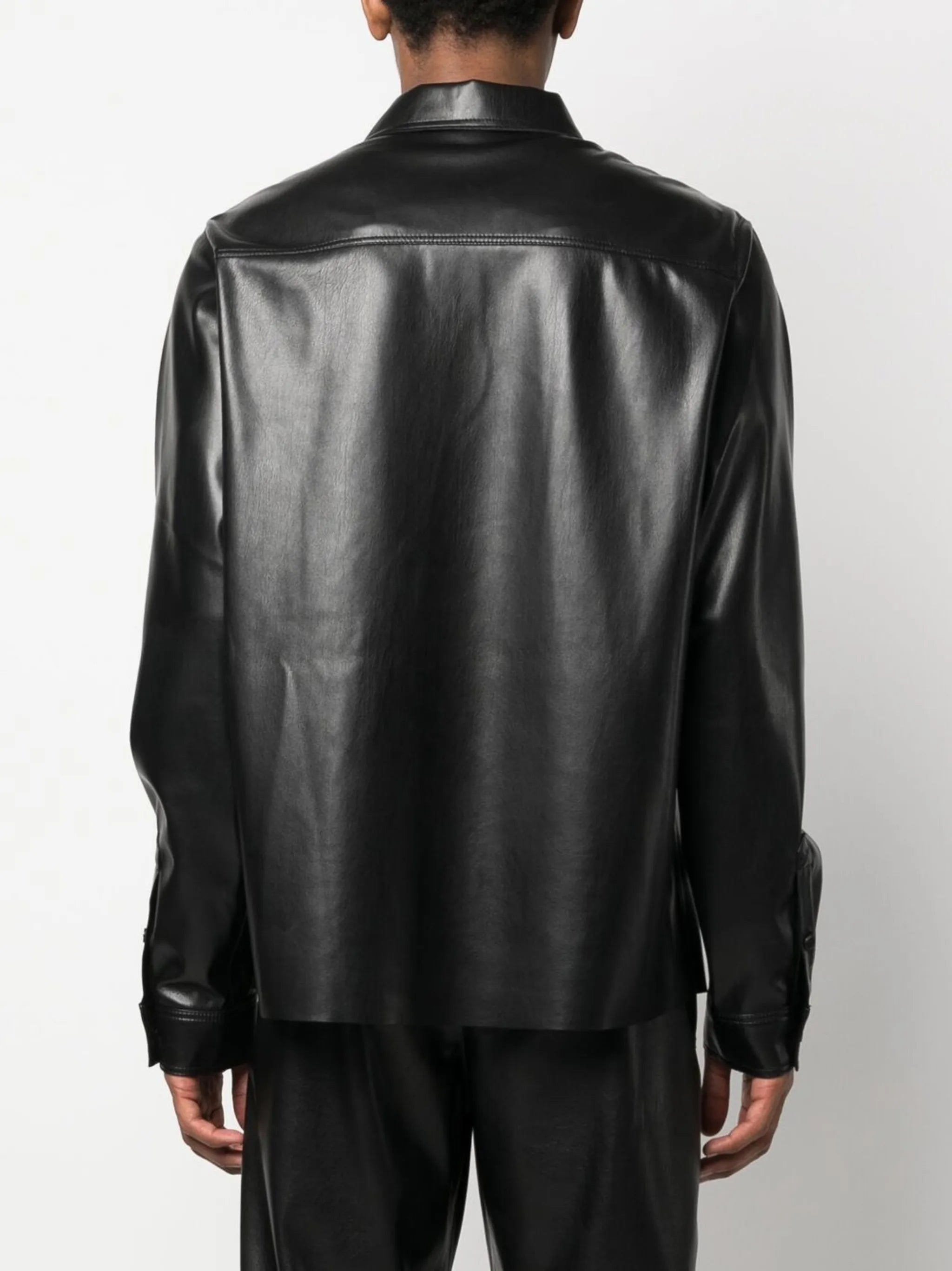 coated-finish shirt jacket