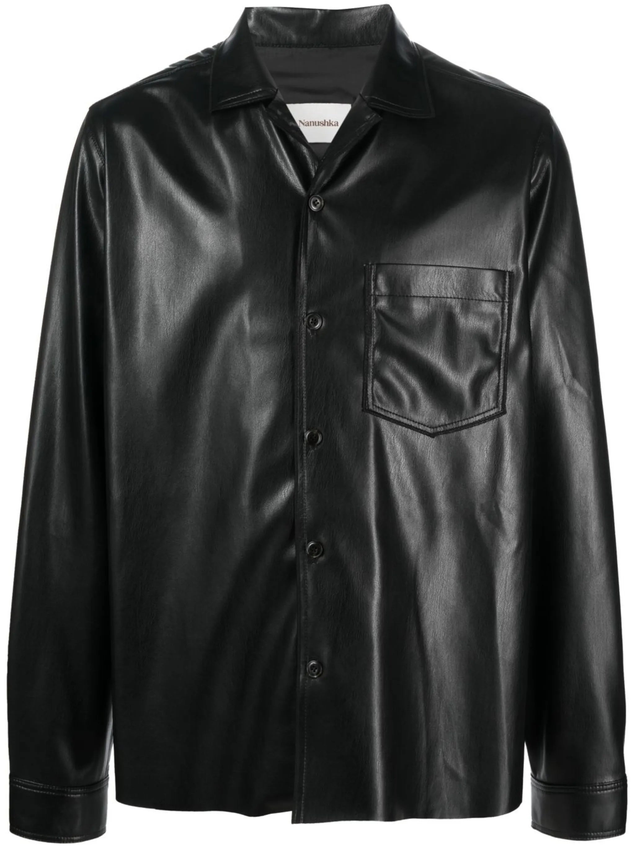 coated-finish shirt jacket