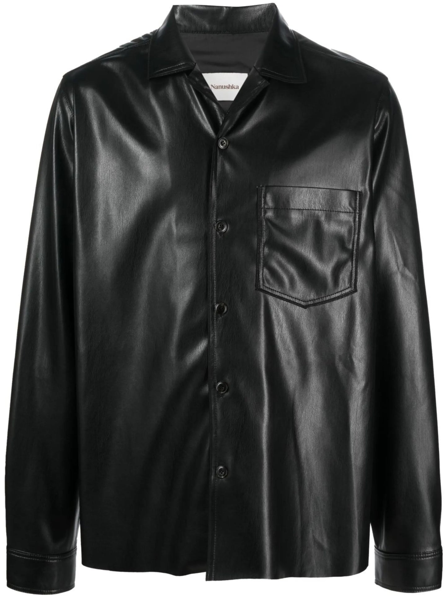 coated-finish shirt jacket
