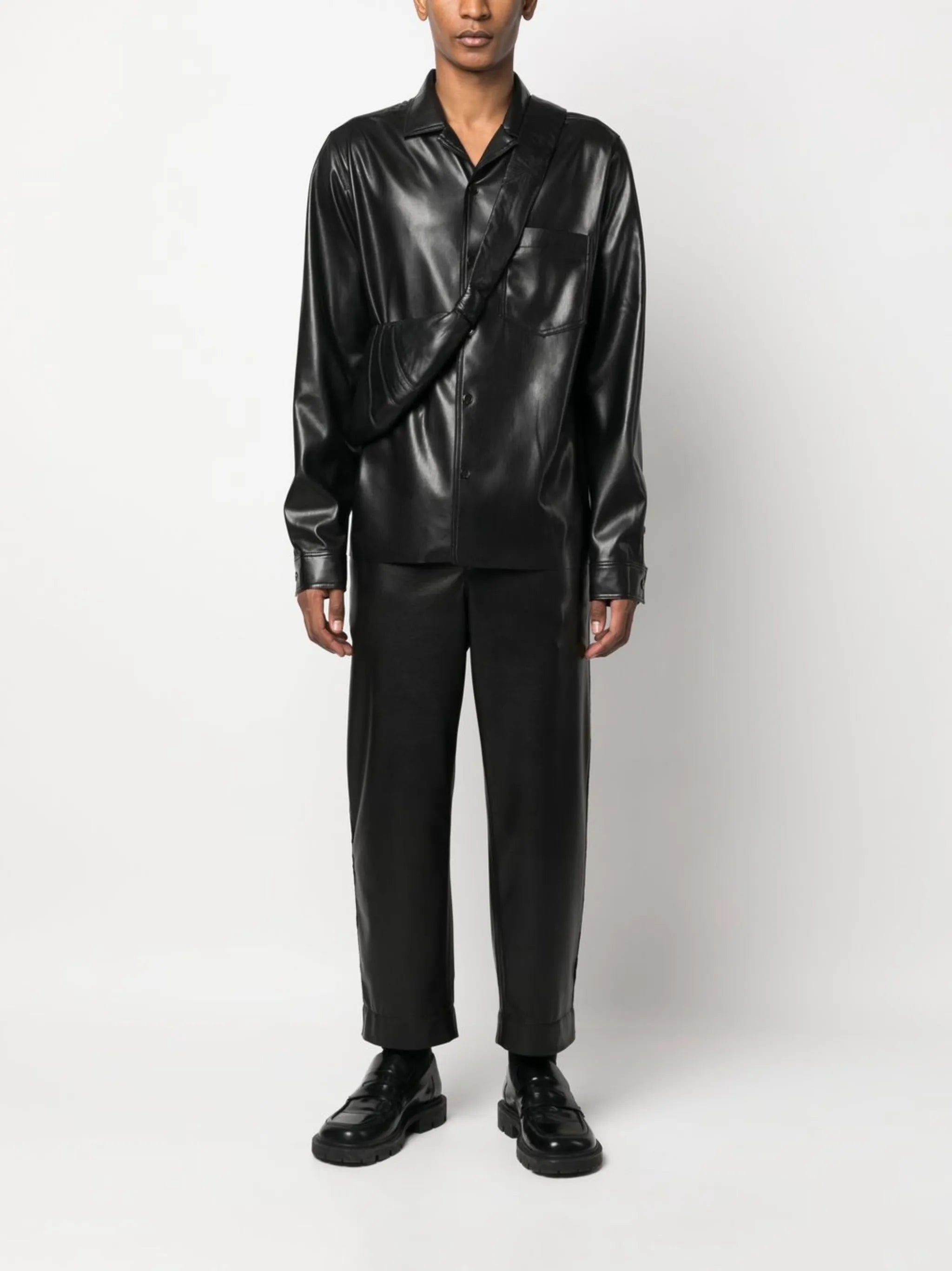 coated-finish shirt jacket