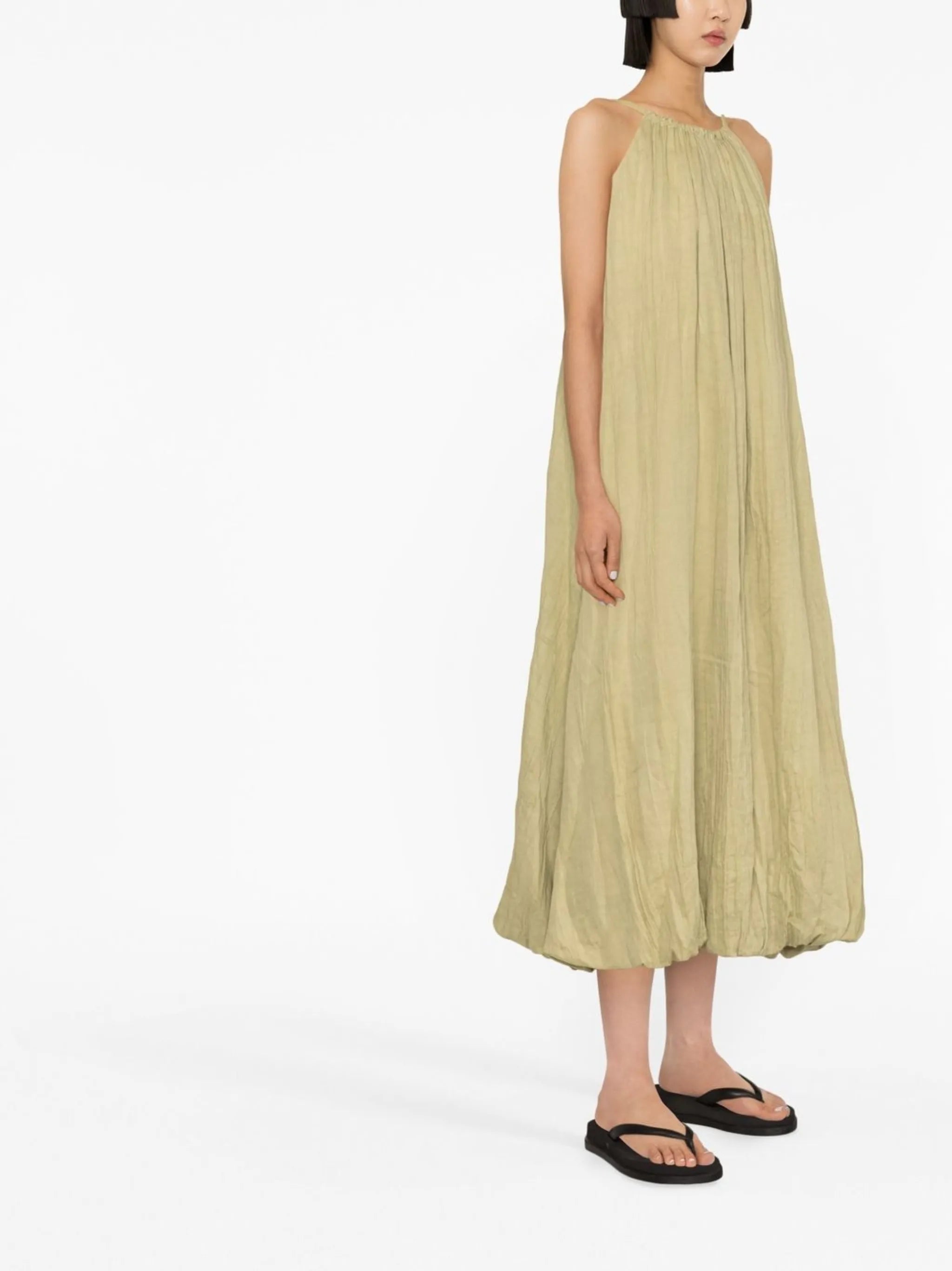 halterneck midi dress