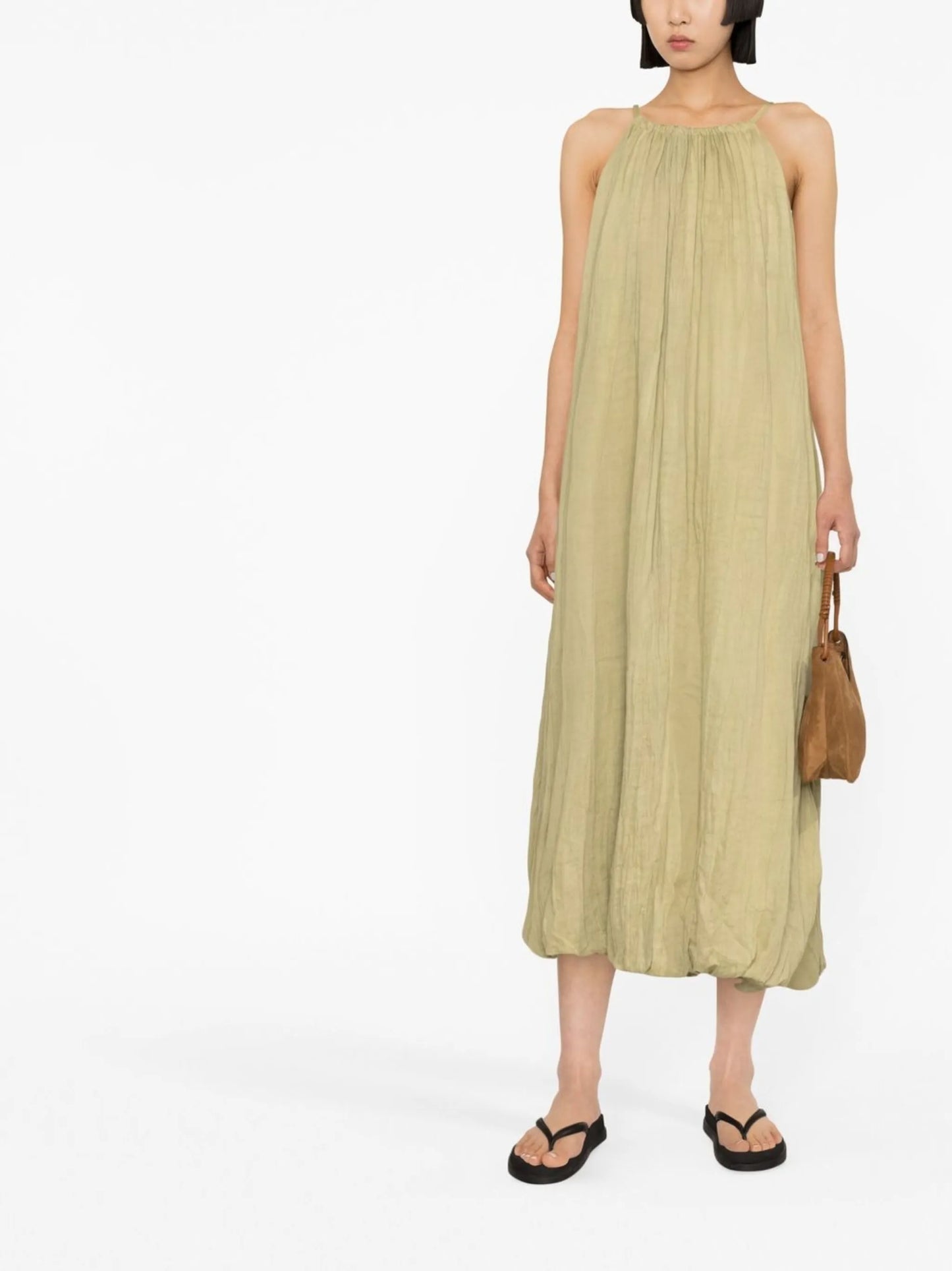 halterneck midi dress