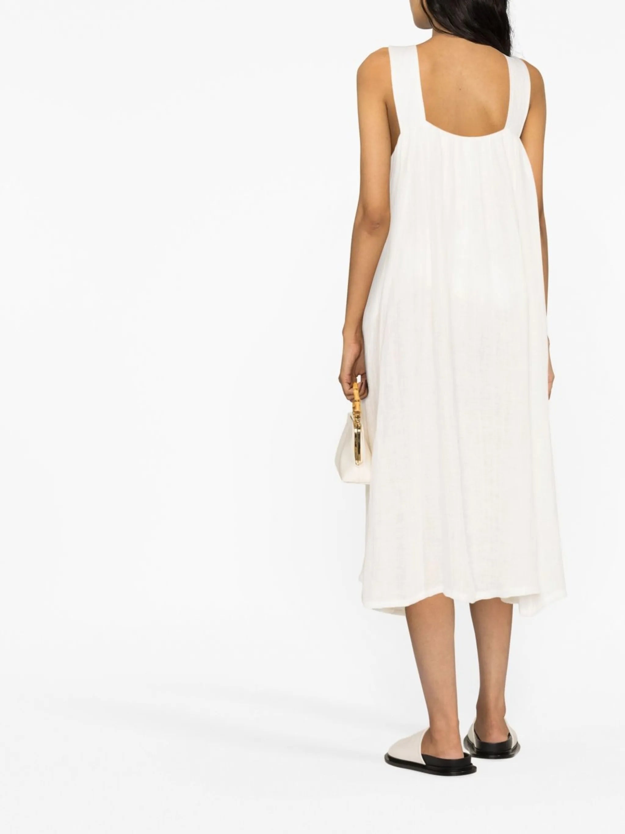 sleeveless midi dress