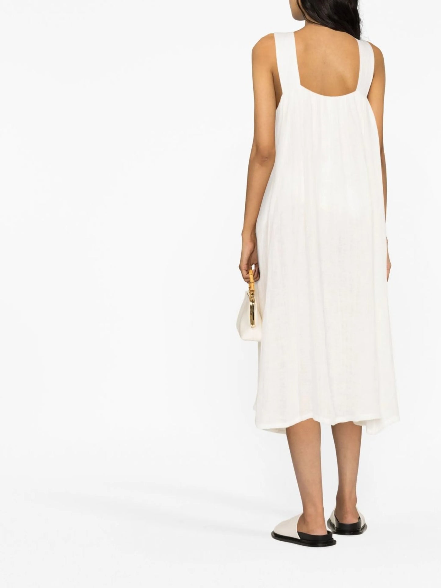sleeveless midi dress