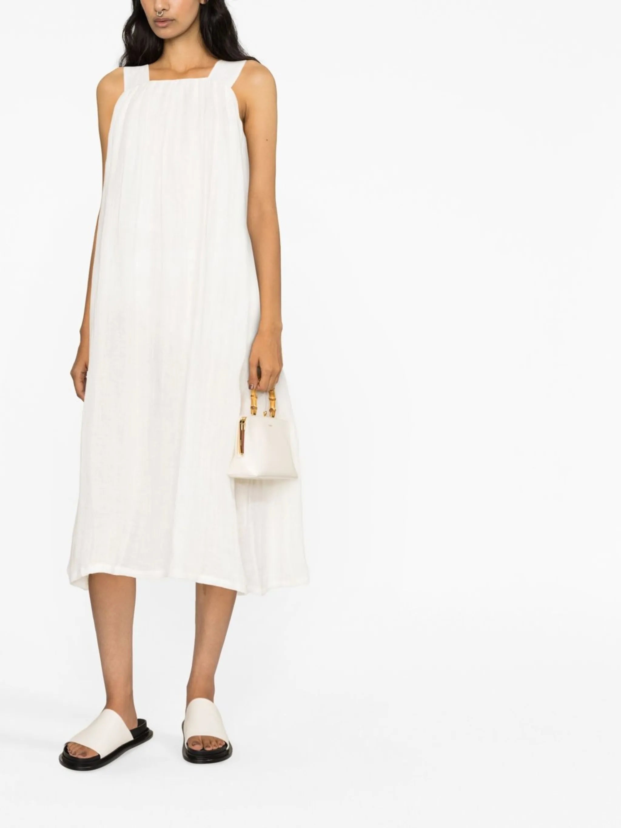 sleeveless midi dress