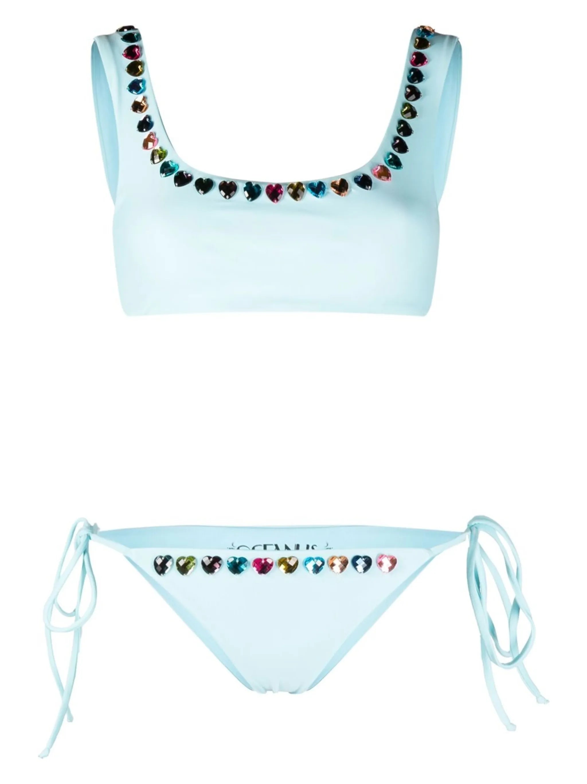Delphine crystal-embellished bikini
