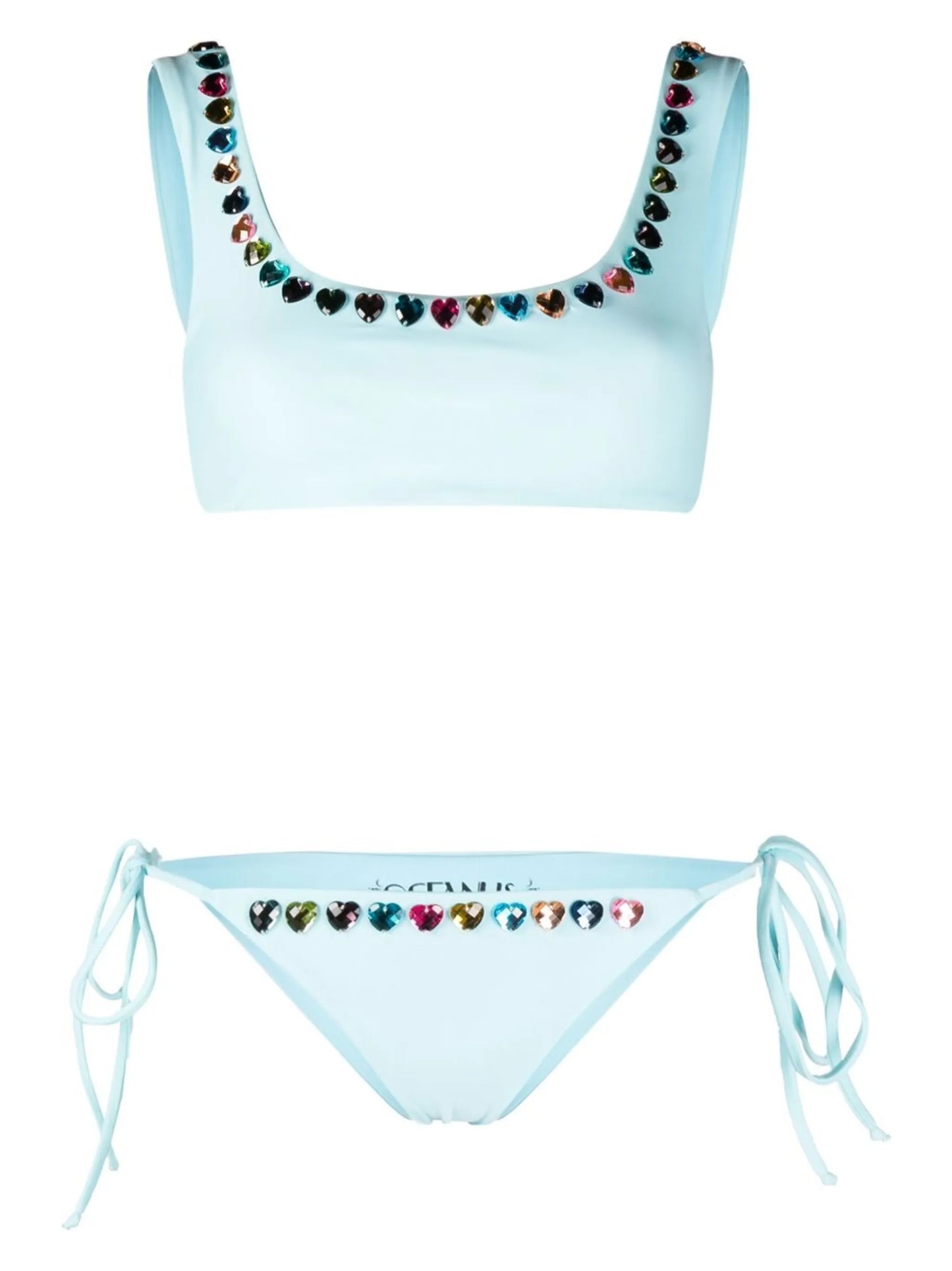 Delphine crystal-embellished bikini