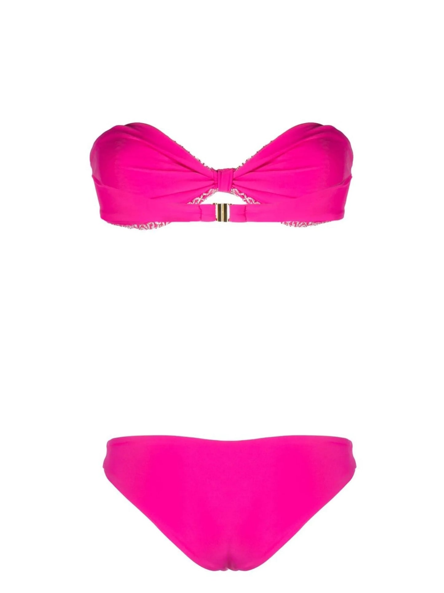 Sandy bead-embellished bandeau bikini