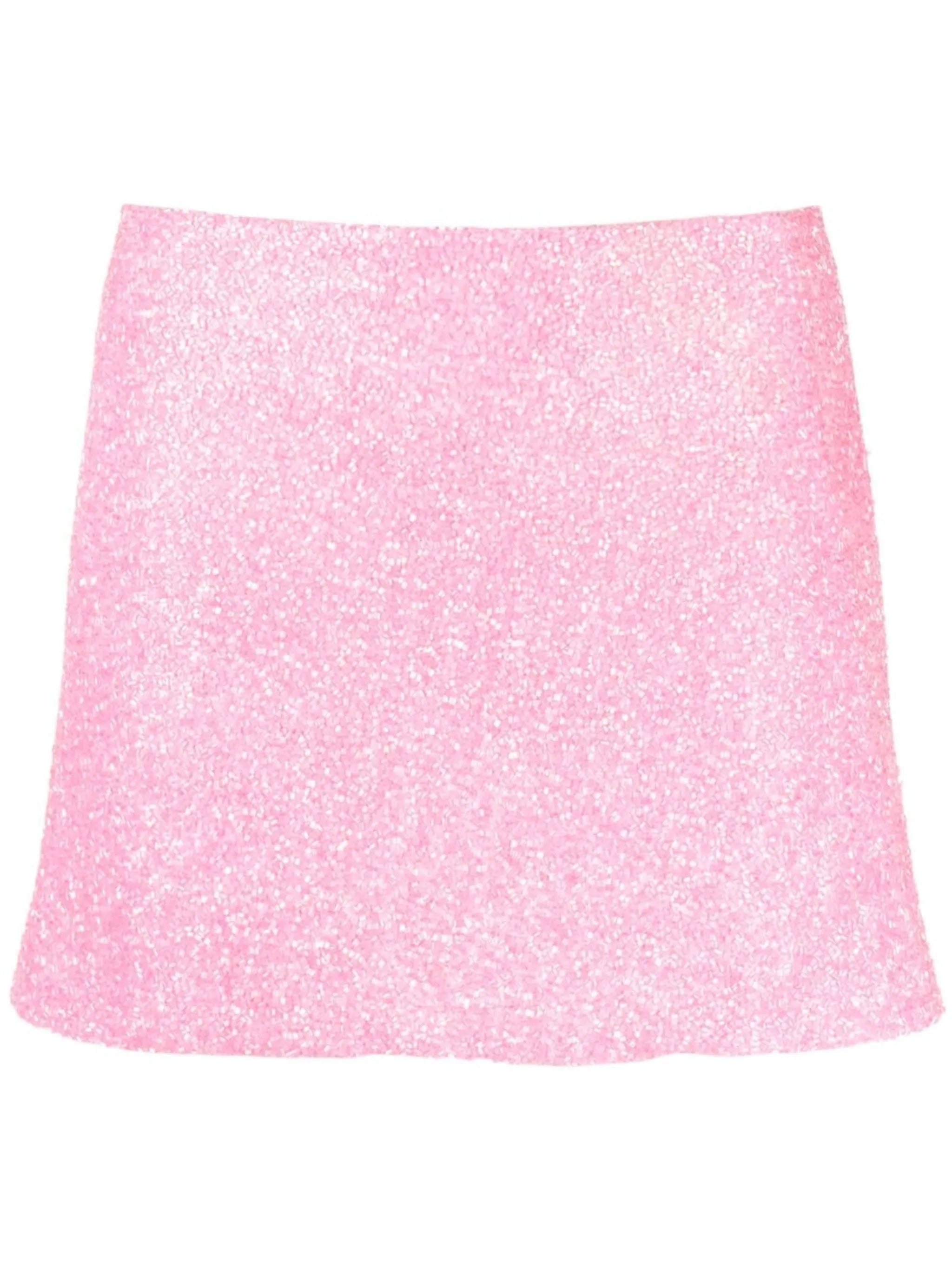high-waisted A-line skirt