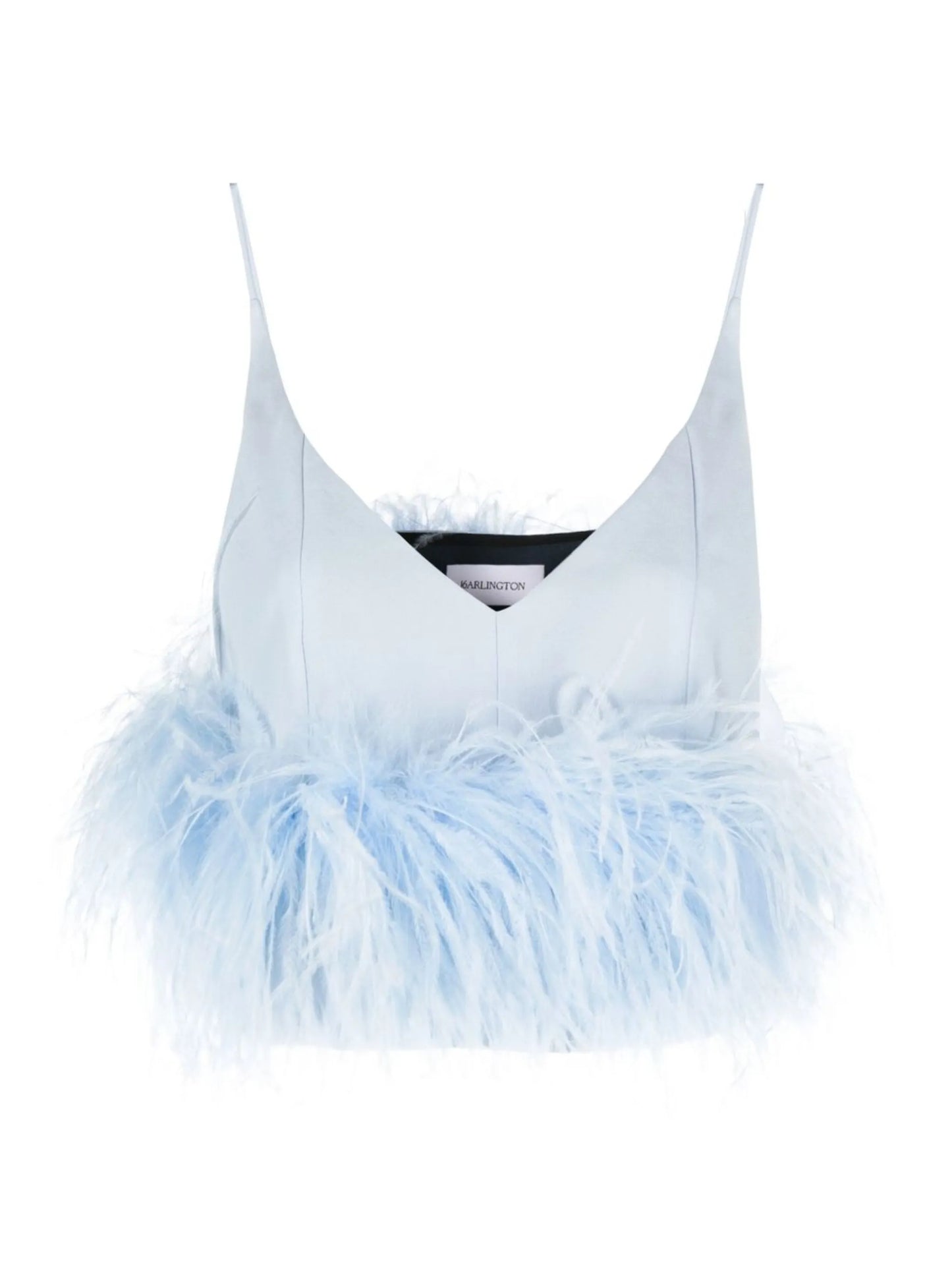 Poppy feather-trim camisole