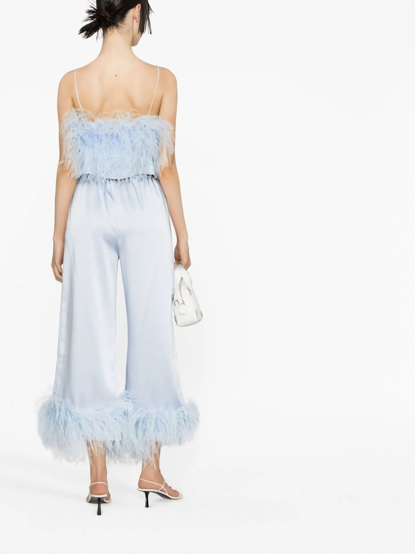 Poppy feather-trim camisole